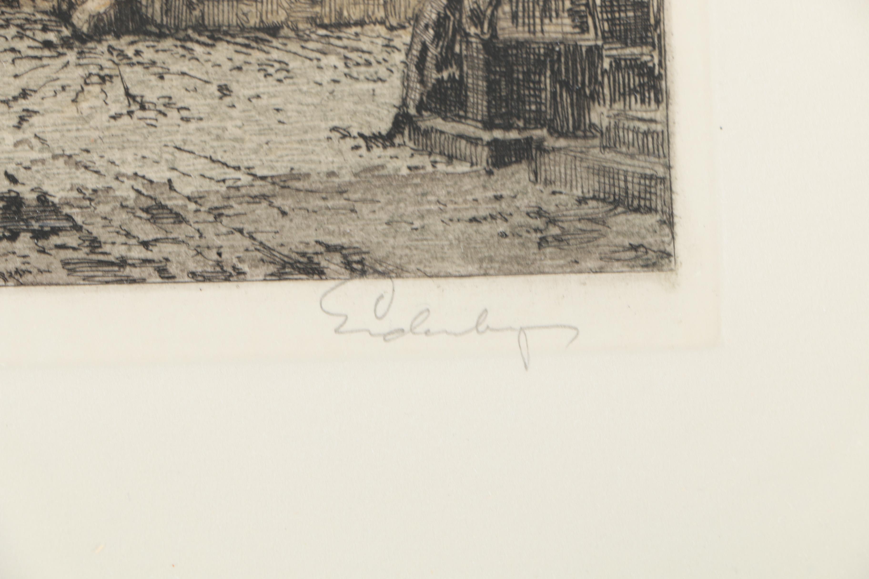 Josef Eidenberger Color Etchings With Aquatint of Germany and Austria