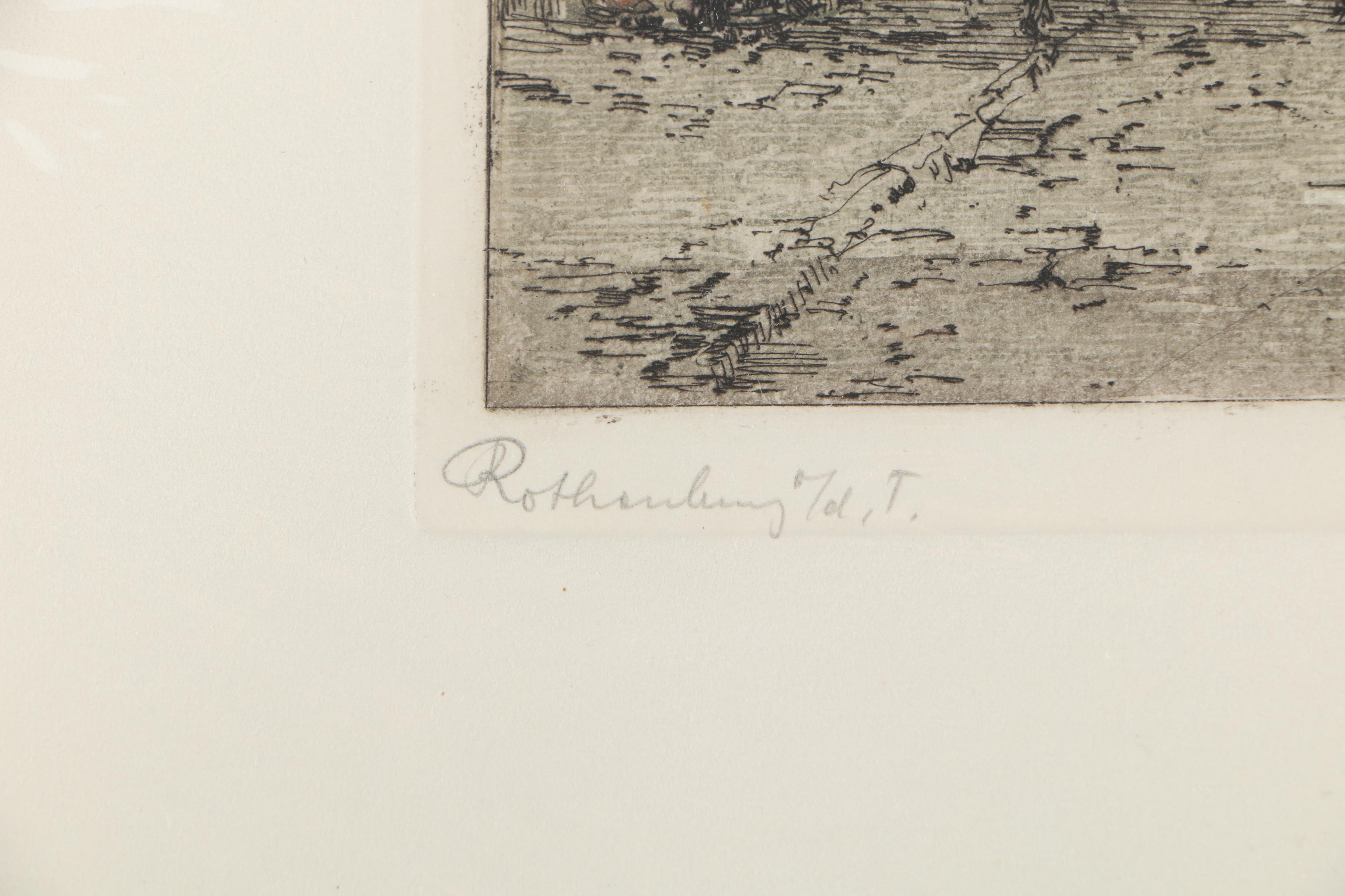 Josef Eidenberger Color Etchings With Aquatint of Germany and Austria