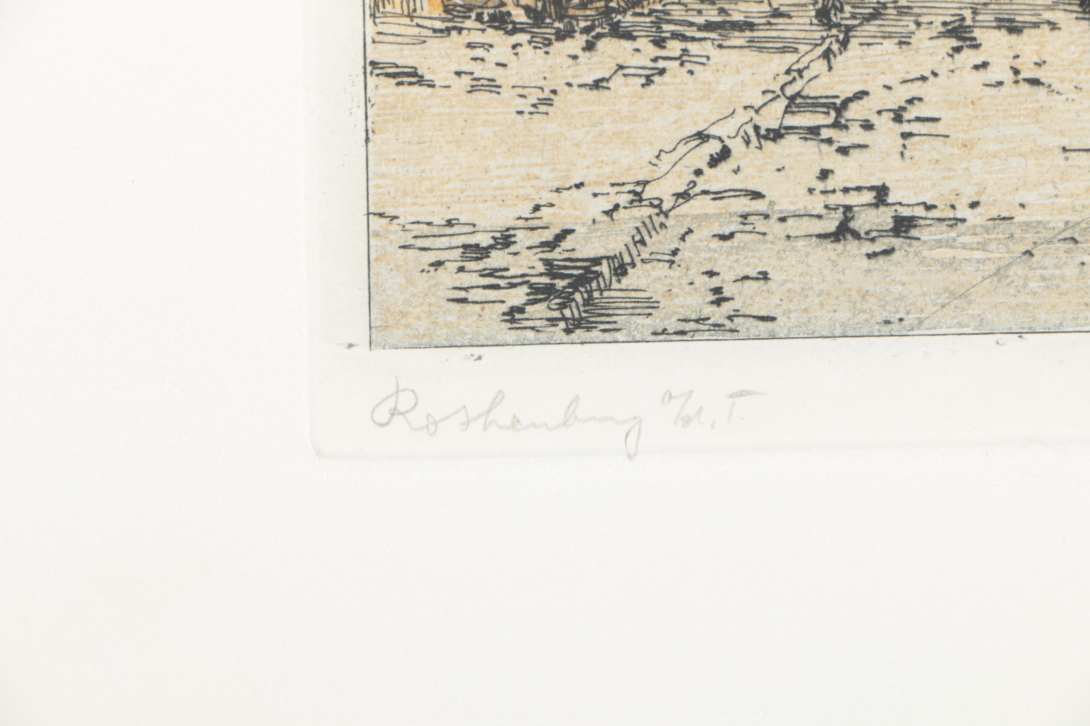 Josef Eidenberger Color Etchings With Aquatint of Germany and Austria