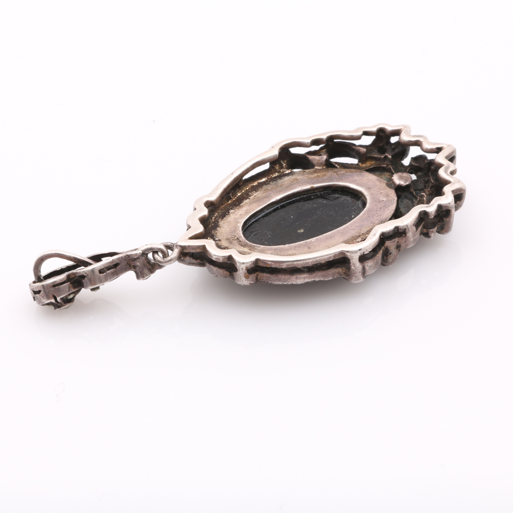 Sterling Silver Cultured Pearl and Onyx Jewelry