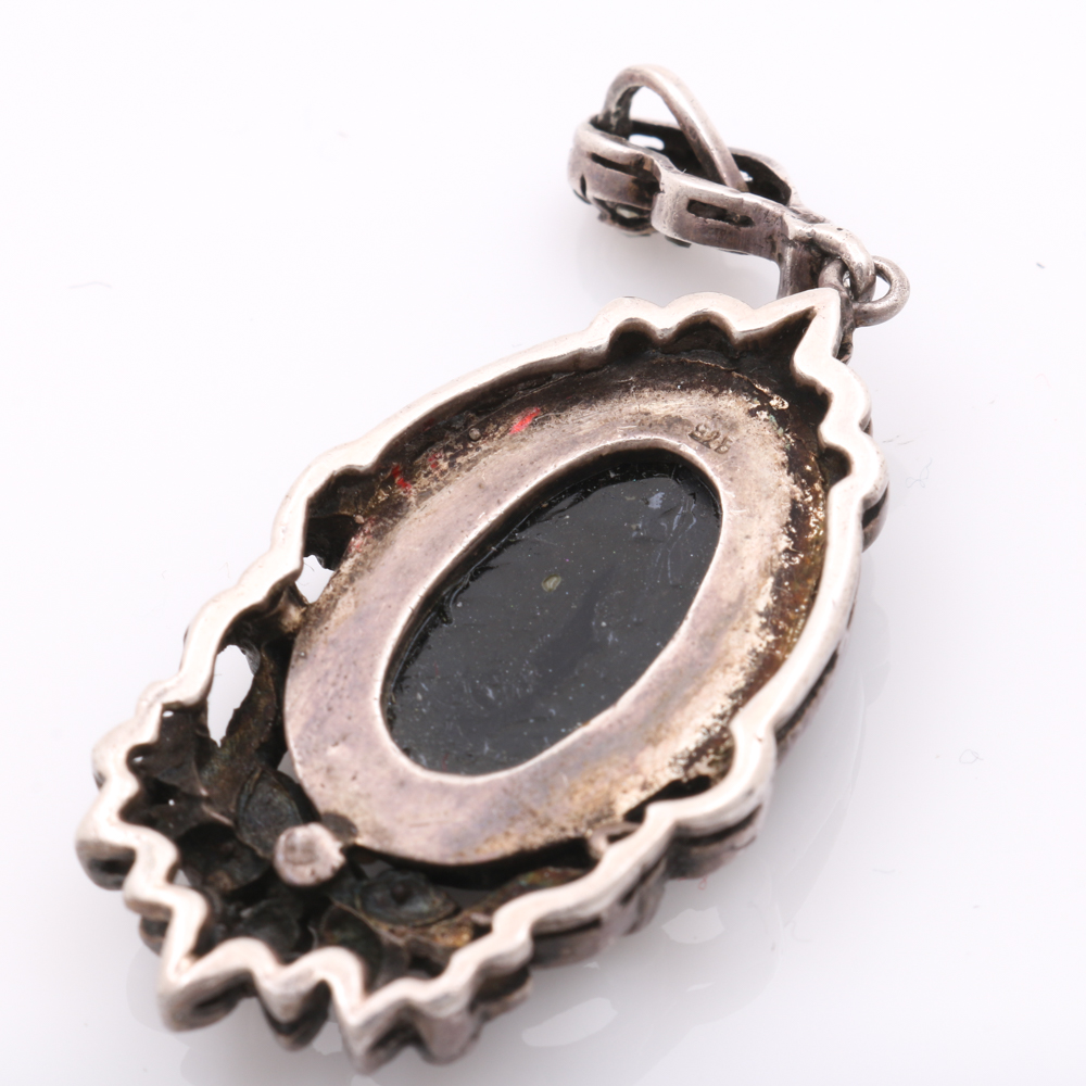 Sterling Silver Cultured Pearl and Onyx Jewelry