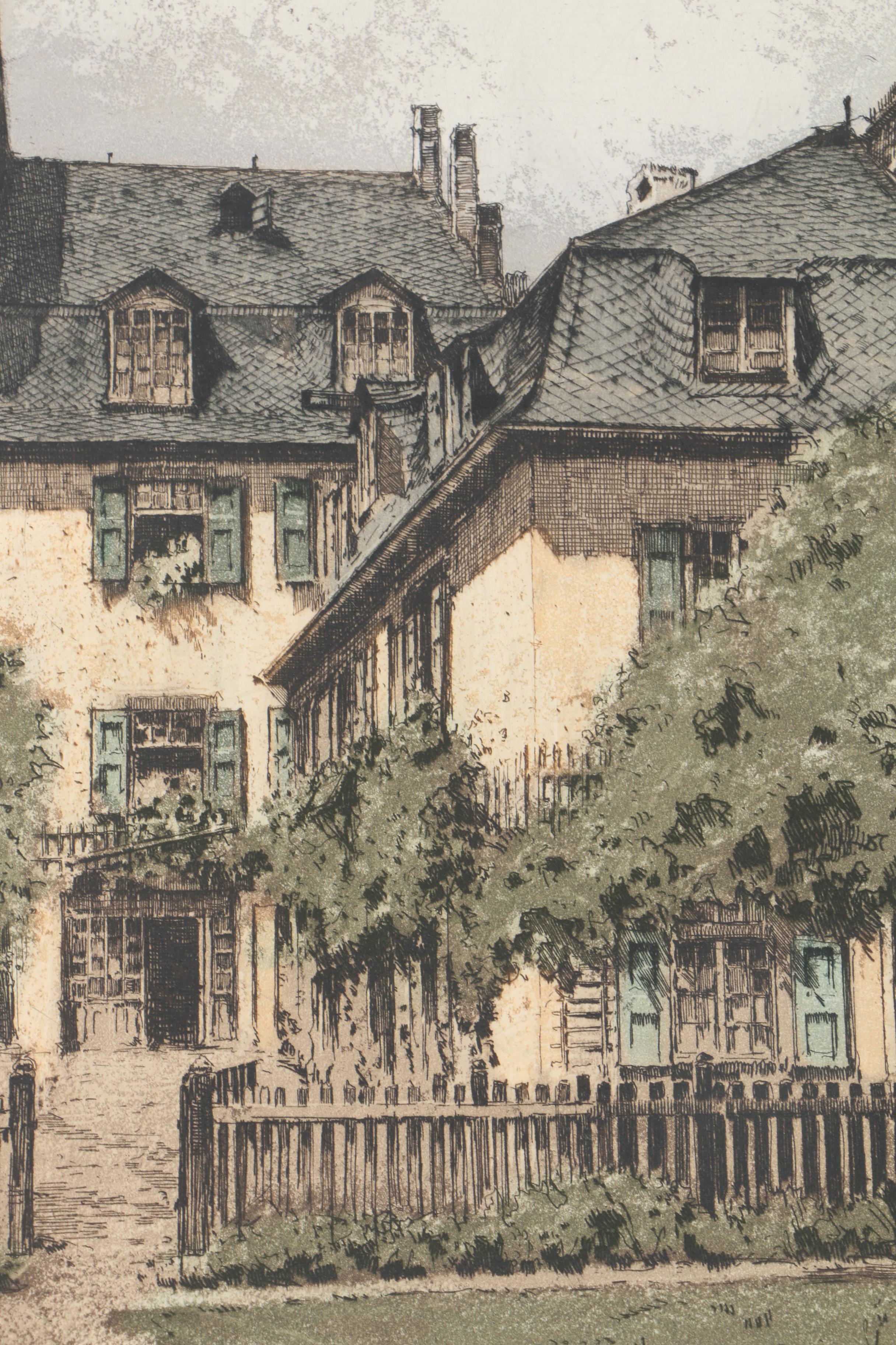 Josef Eidenberger Color Etchings With Aquatint of Germany and Austria