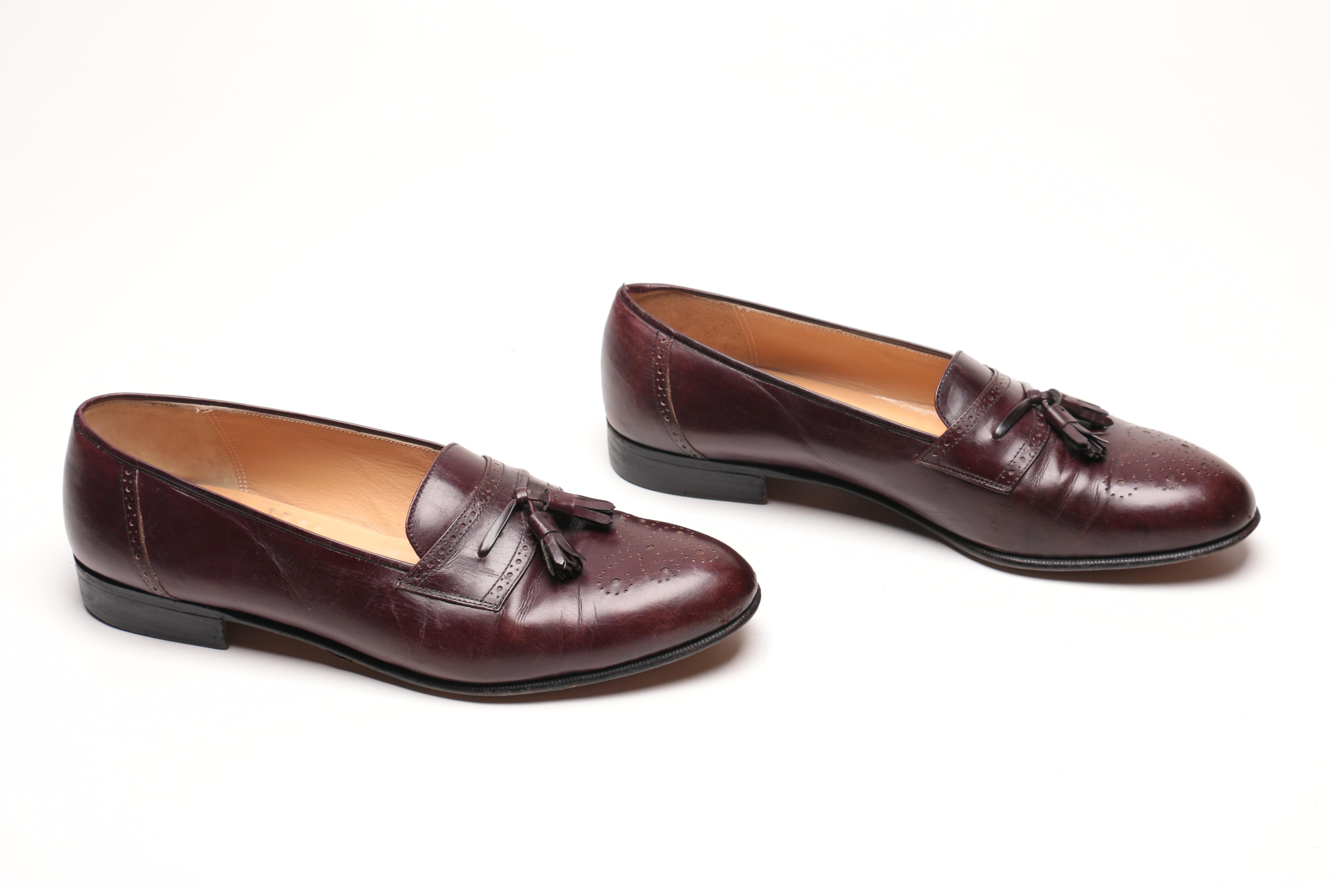 Salvatore Ferragamo Brown Leather Tassel Loafers
