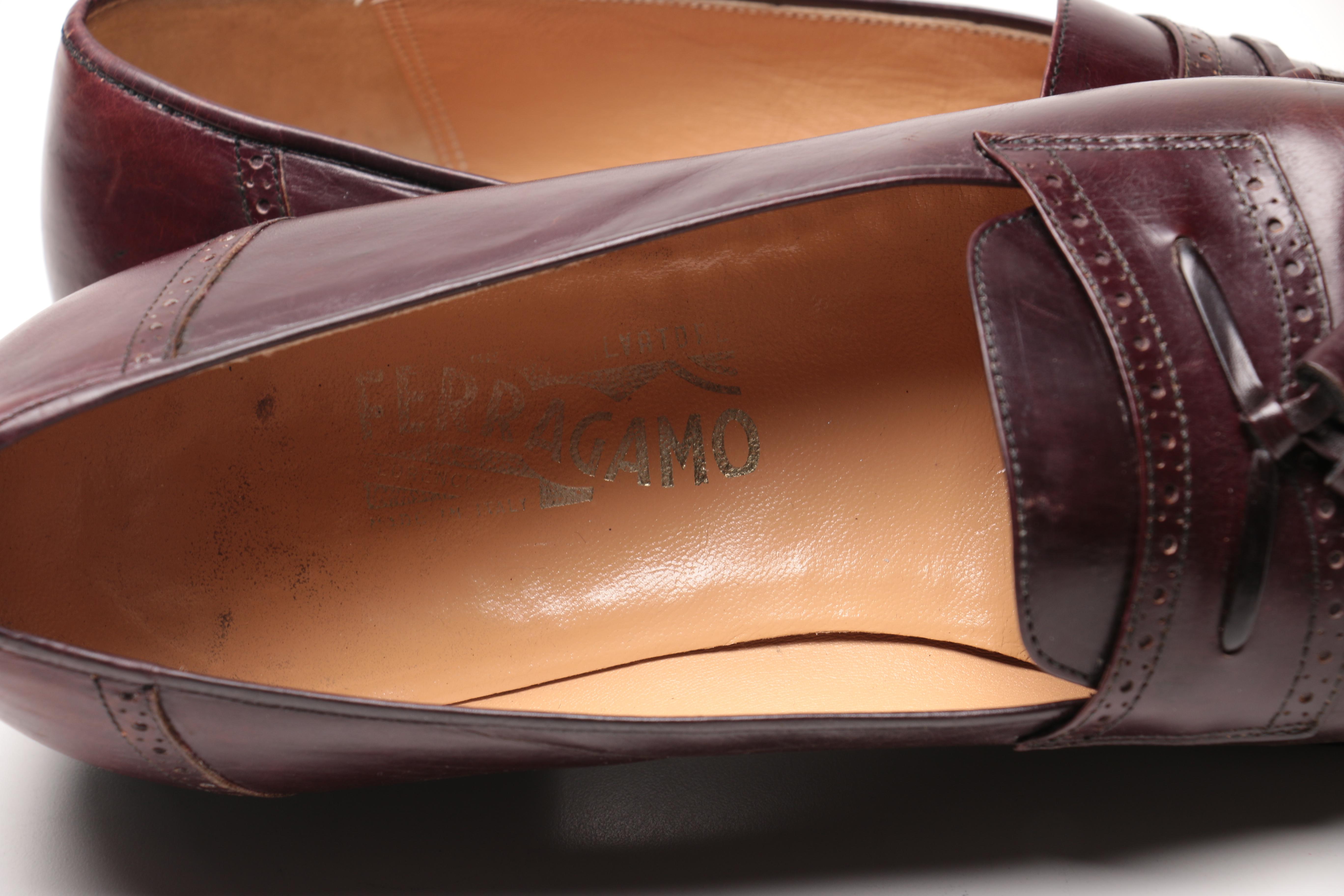 Salvatore Ferragamo Brown Leather Tassel Loafers