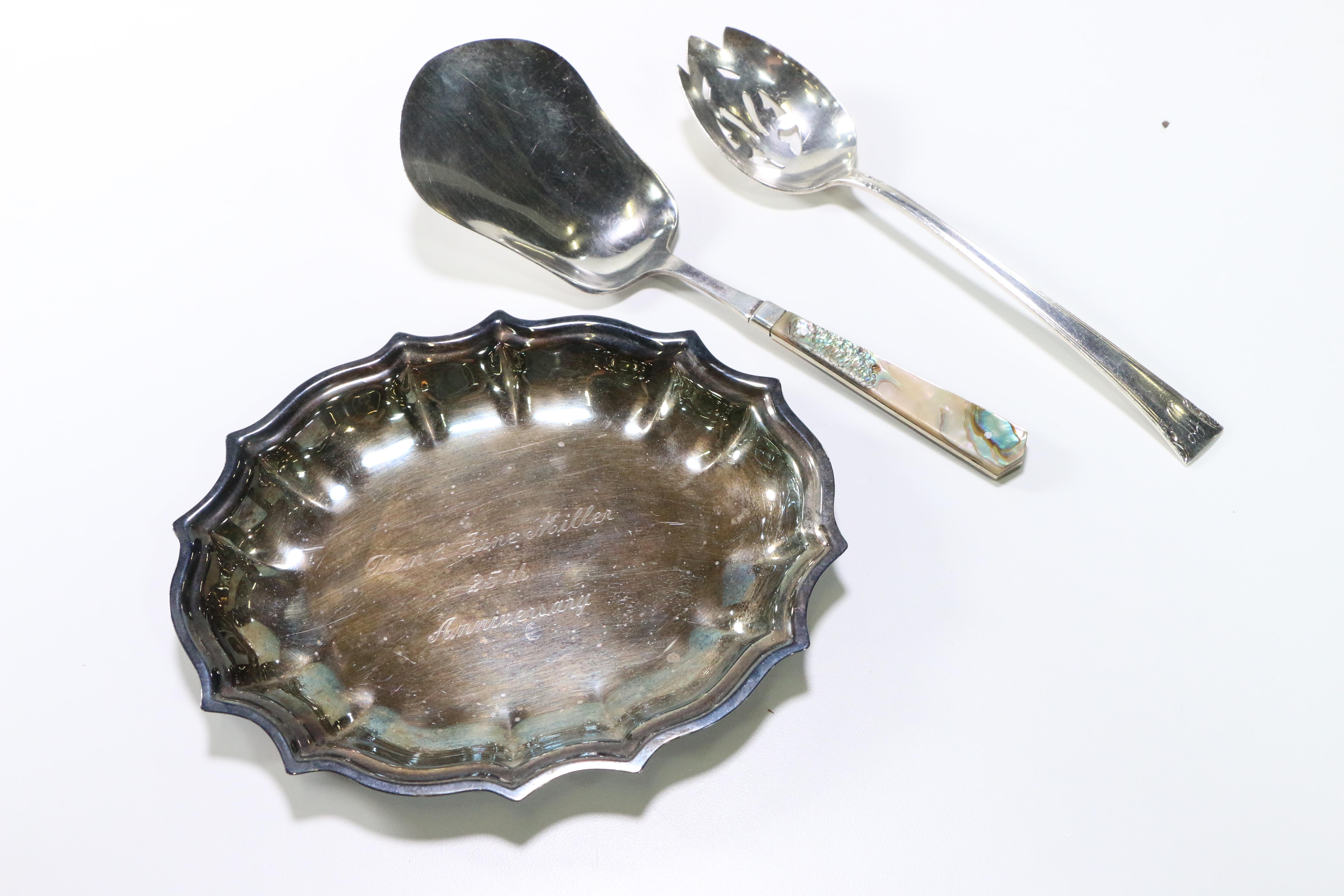 Rogers and International Silver Plated Tableware and Vanity Pieces