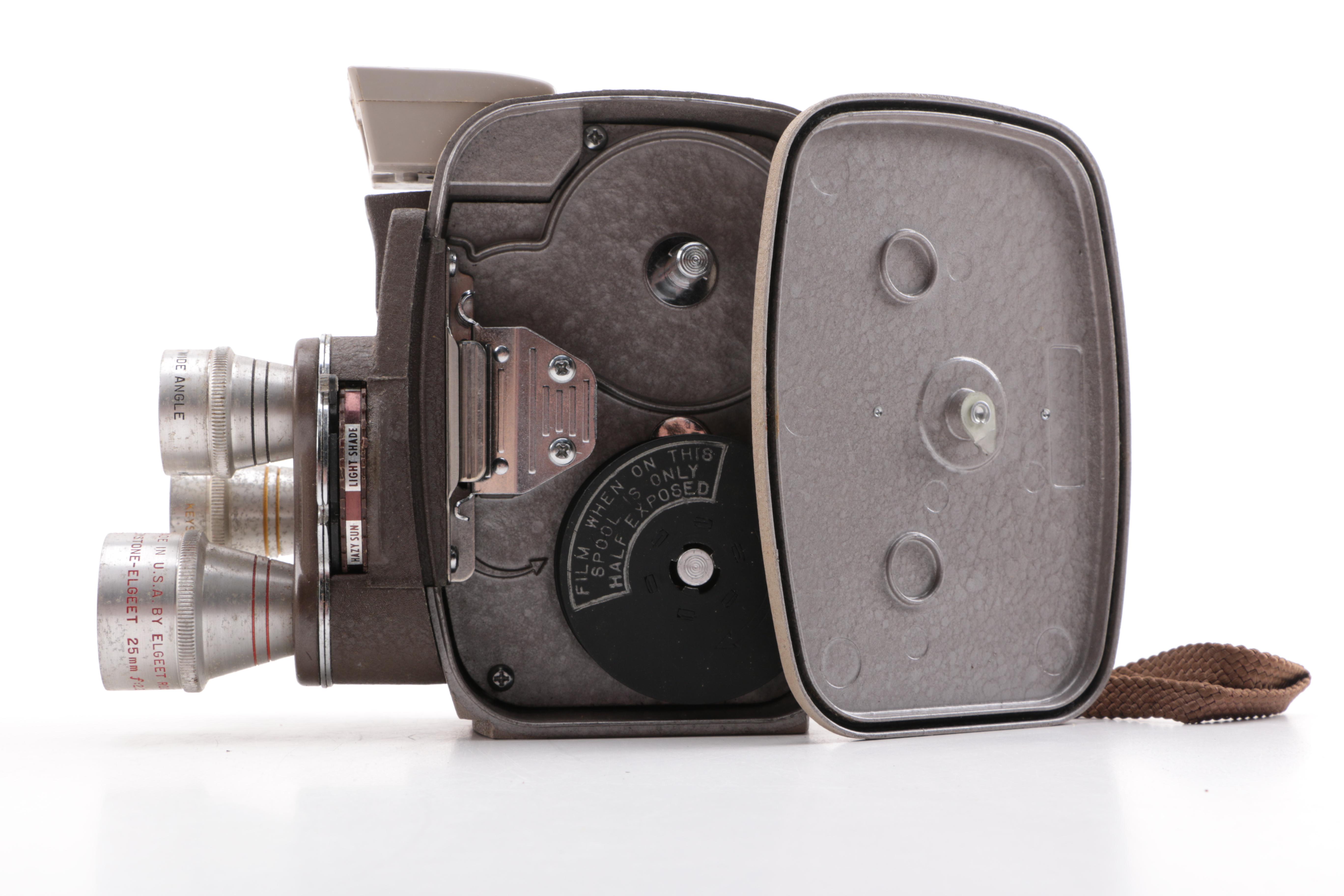 Keystone Video Camera and Minolta SR-T Camera with Accessories