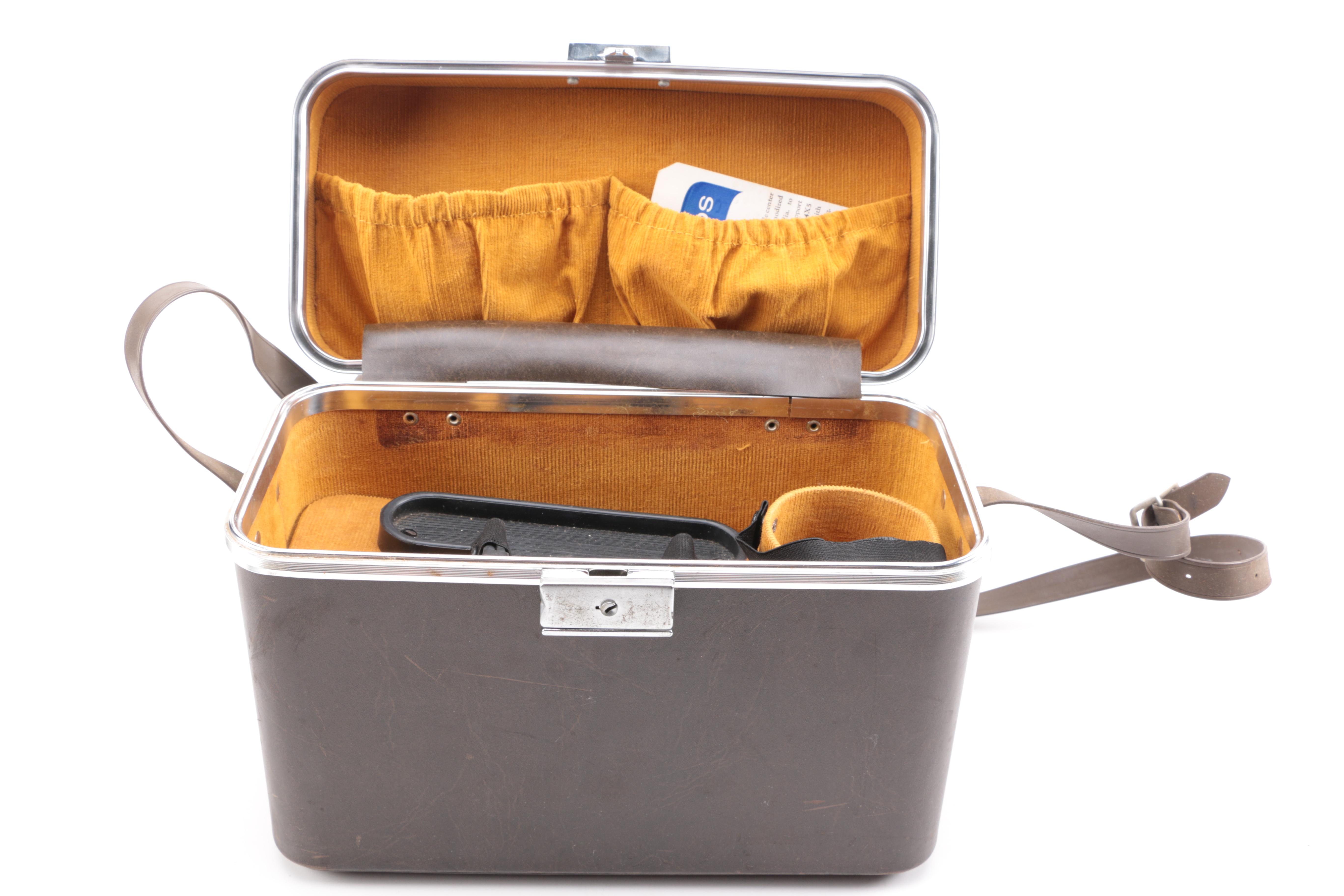 Keystone Video Camera and Minolta SR-T Camera with Accessories