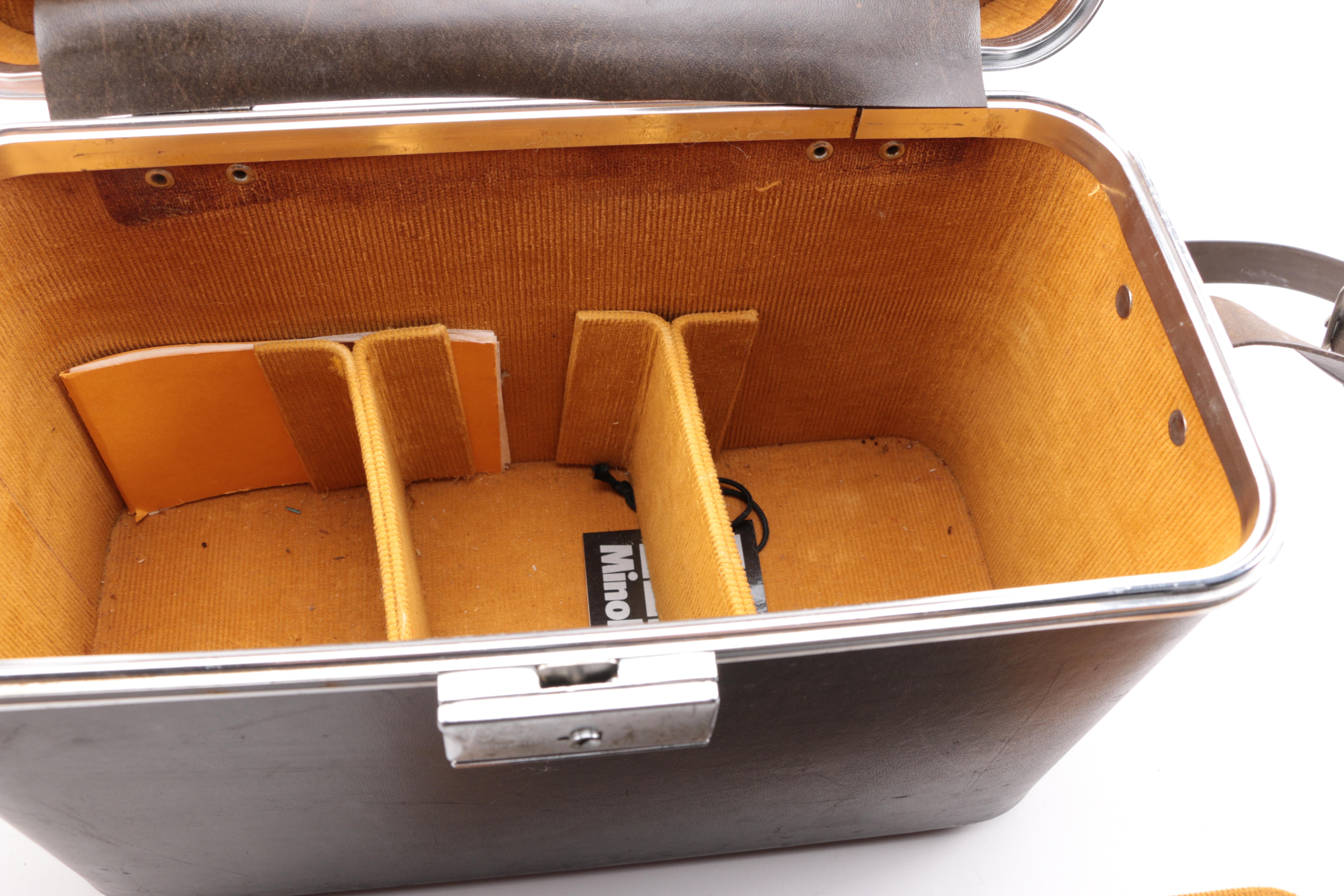 Keystone Video Camera and Minolta SR-T Camera with Accessories