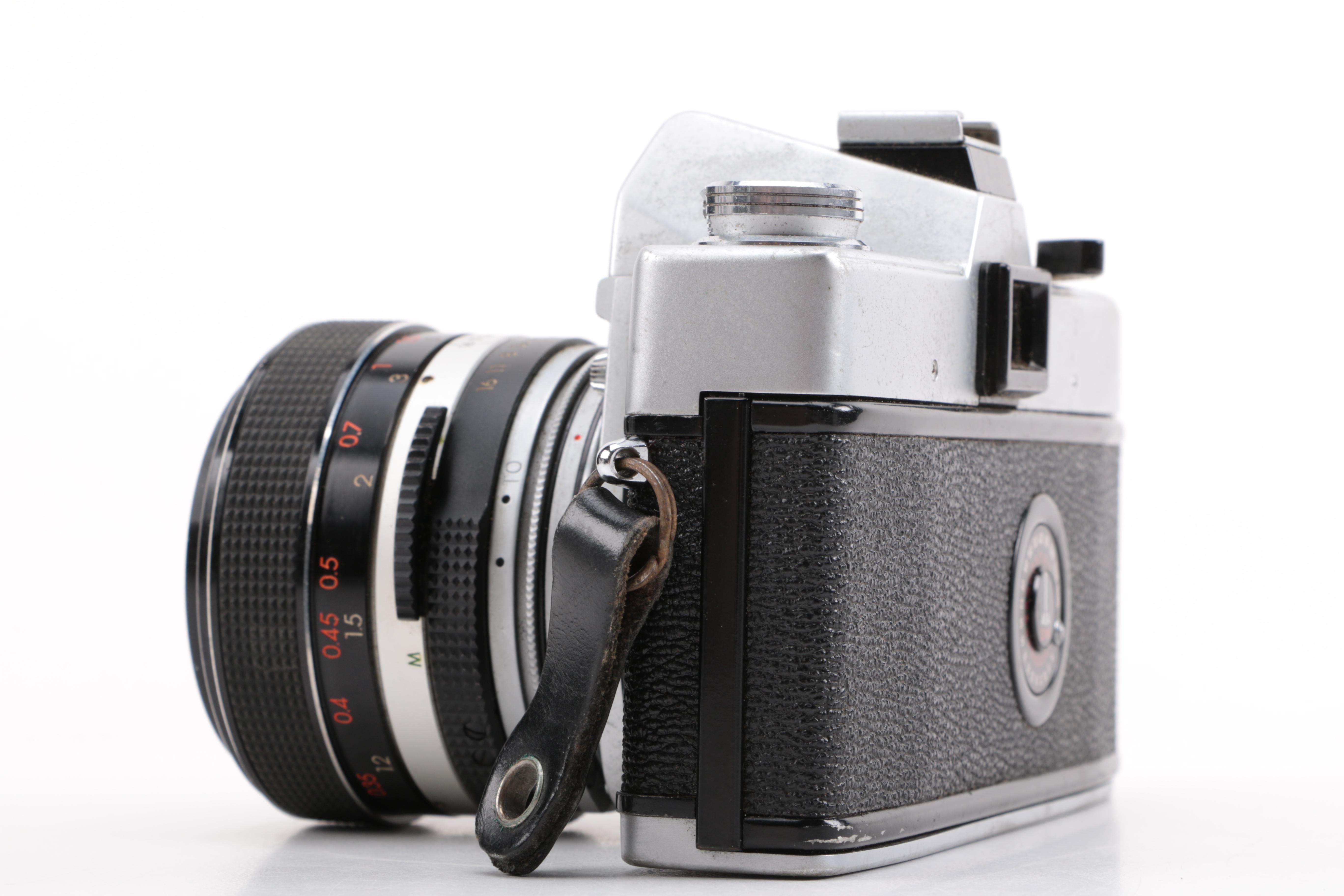 Keystone Video Camera and Minolta SR-T Camera with Accessories