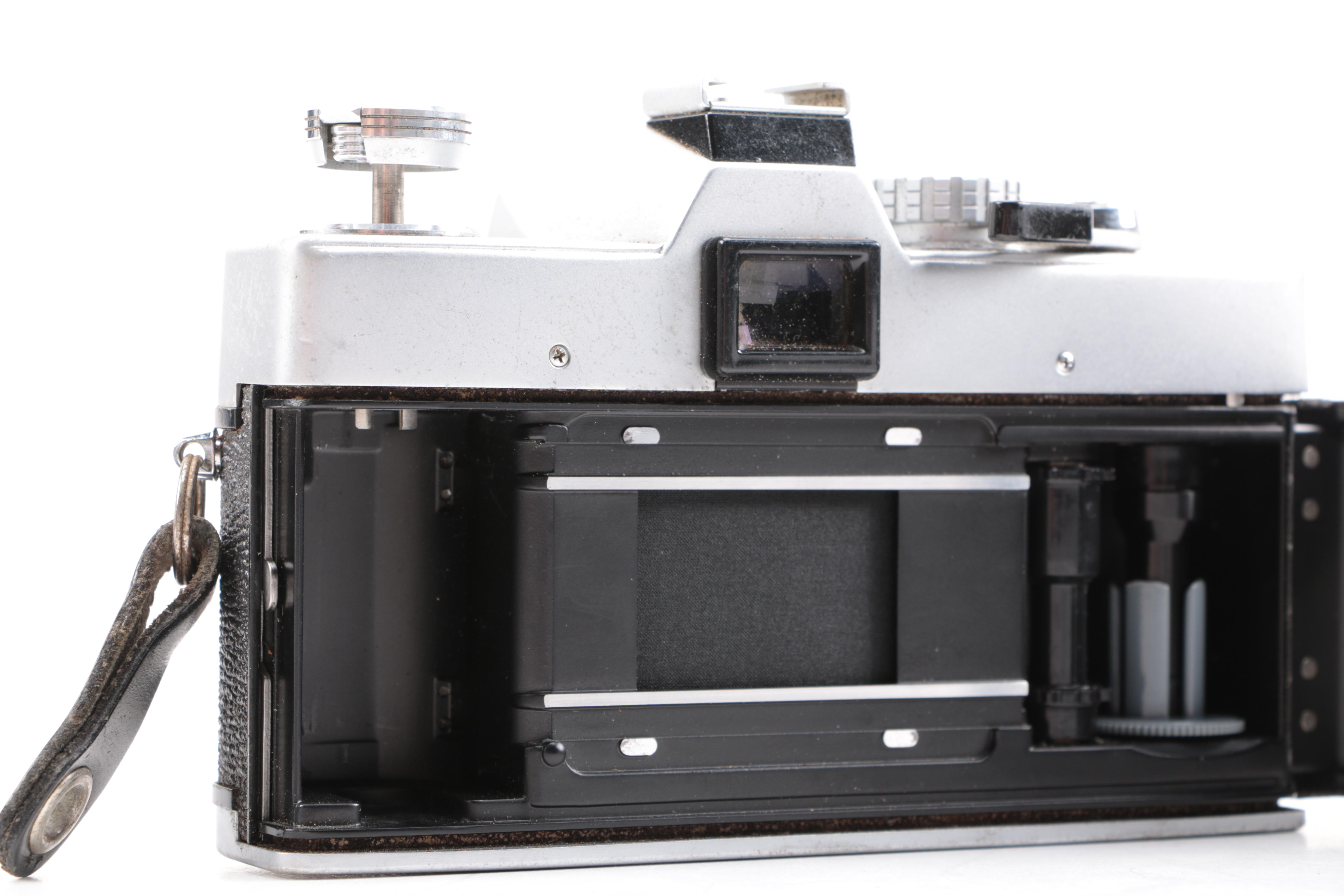 Keystone Video Camera and Minolta SR-T Camera with Accessories