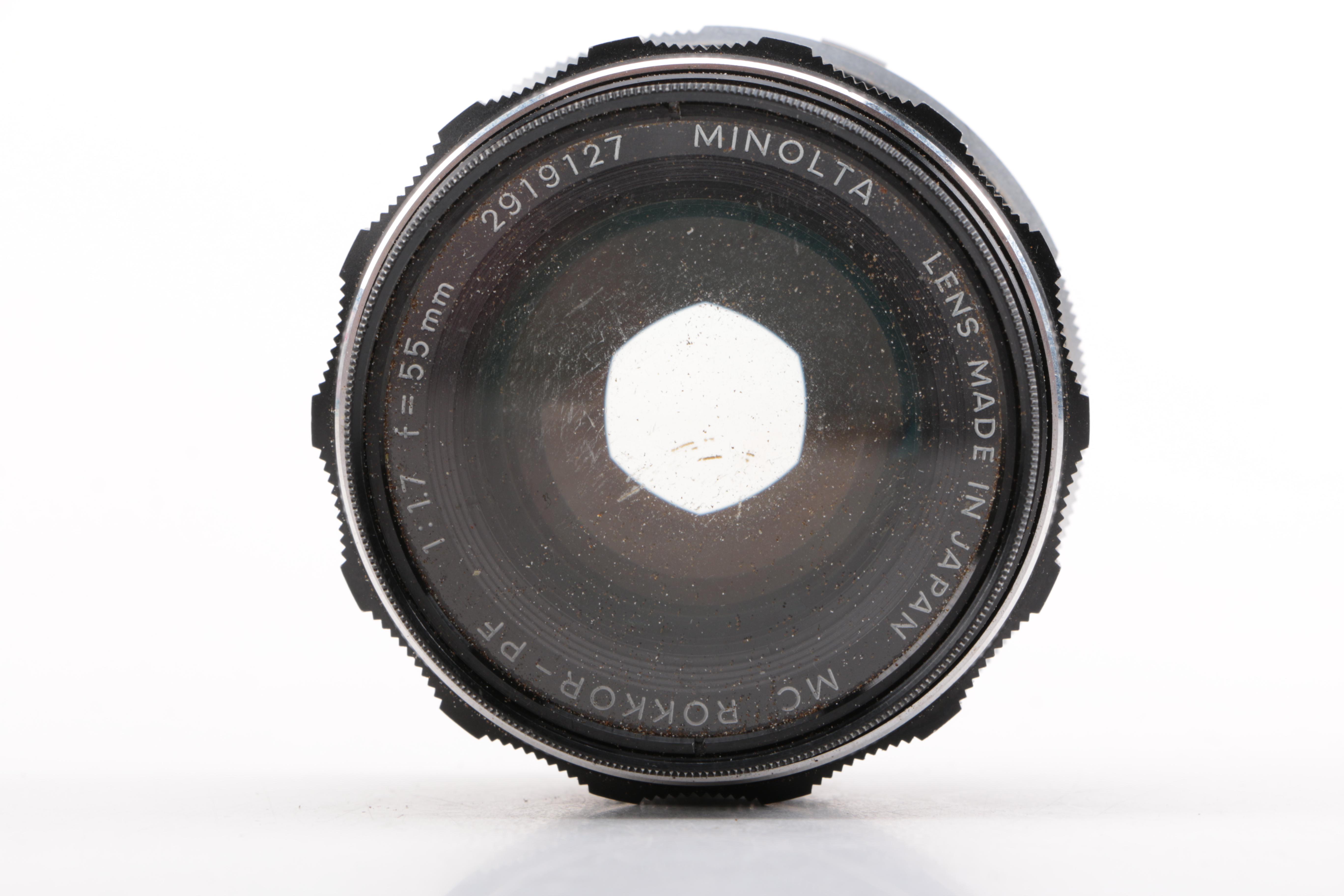 Keystone Video Camera and Minolta SR-T Camera with Accessories