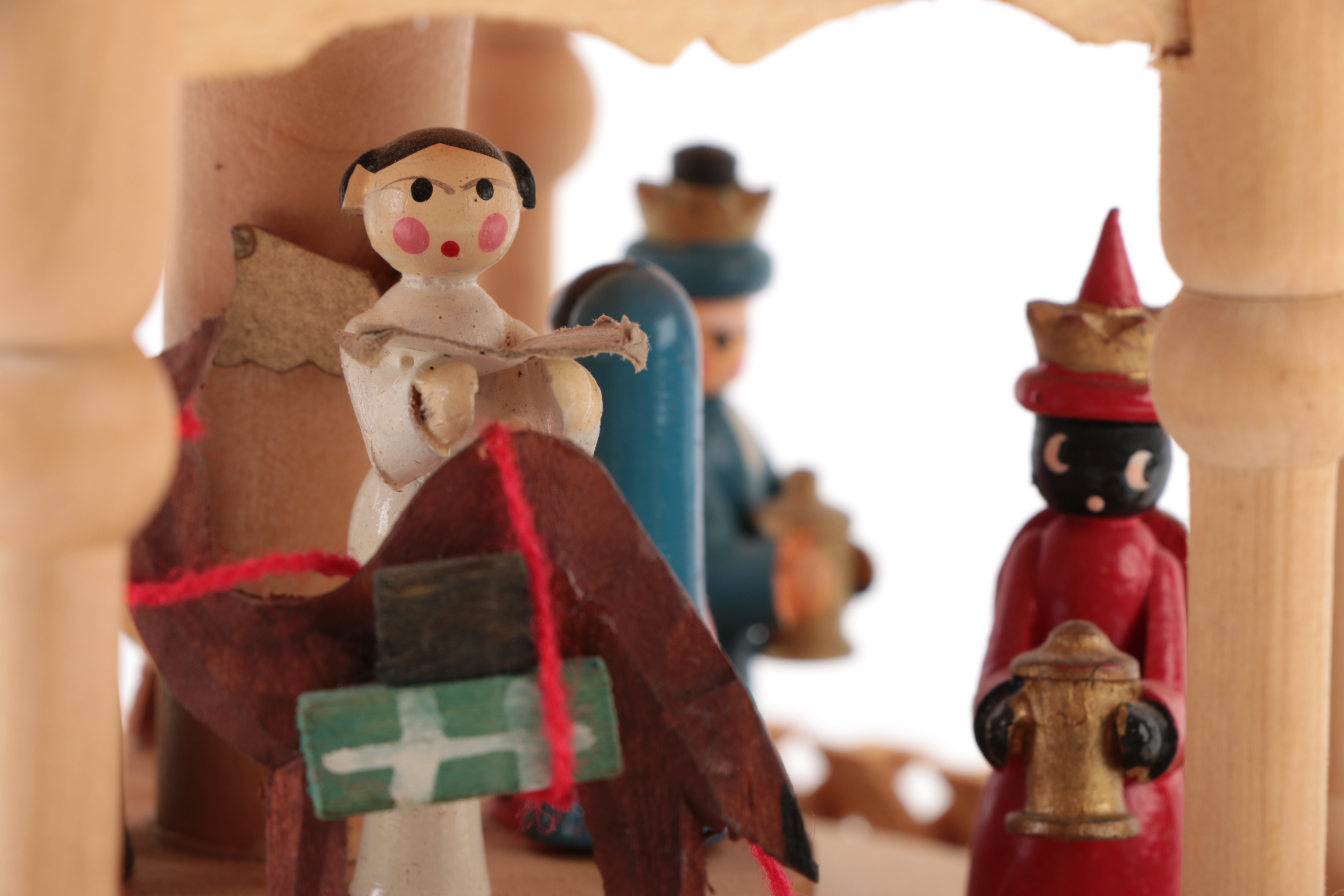 German Nativity Christmas Pyramid Carousel