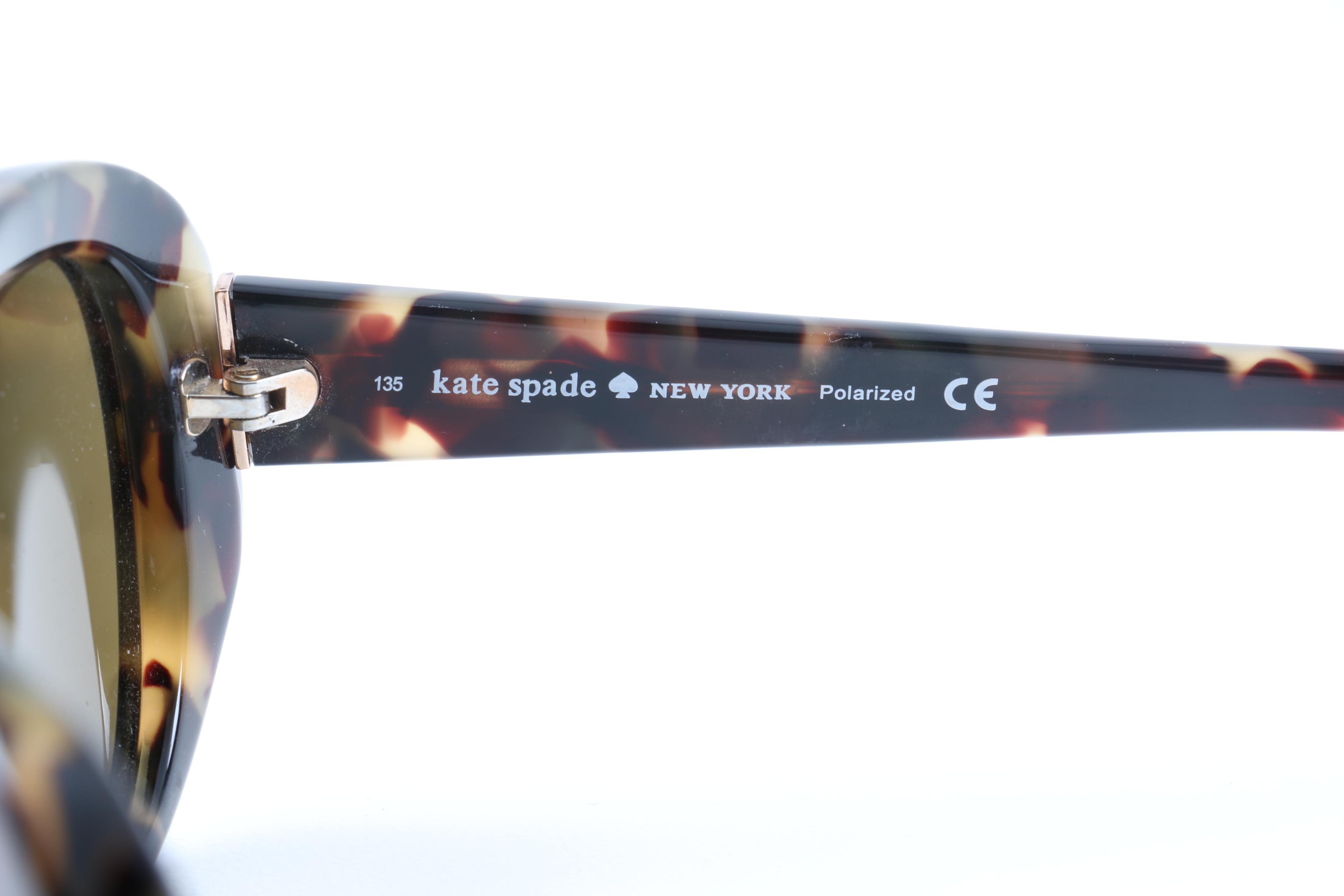 Kate Spade Polarized Sunglasses with Tortoiseshell Color Frames