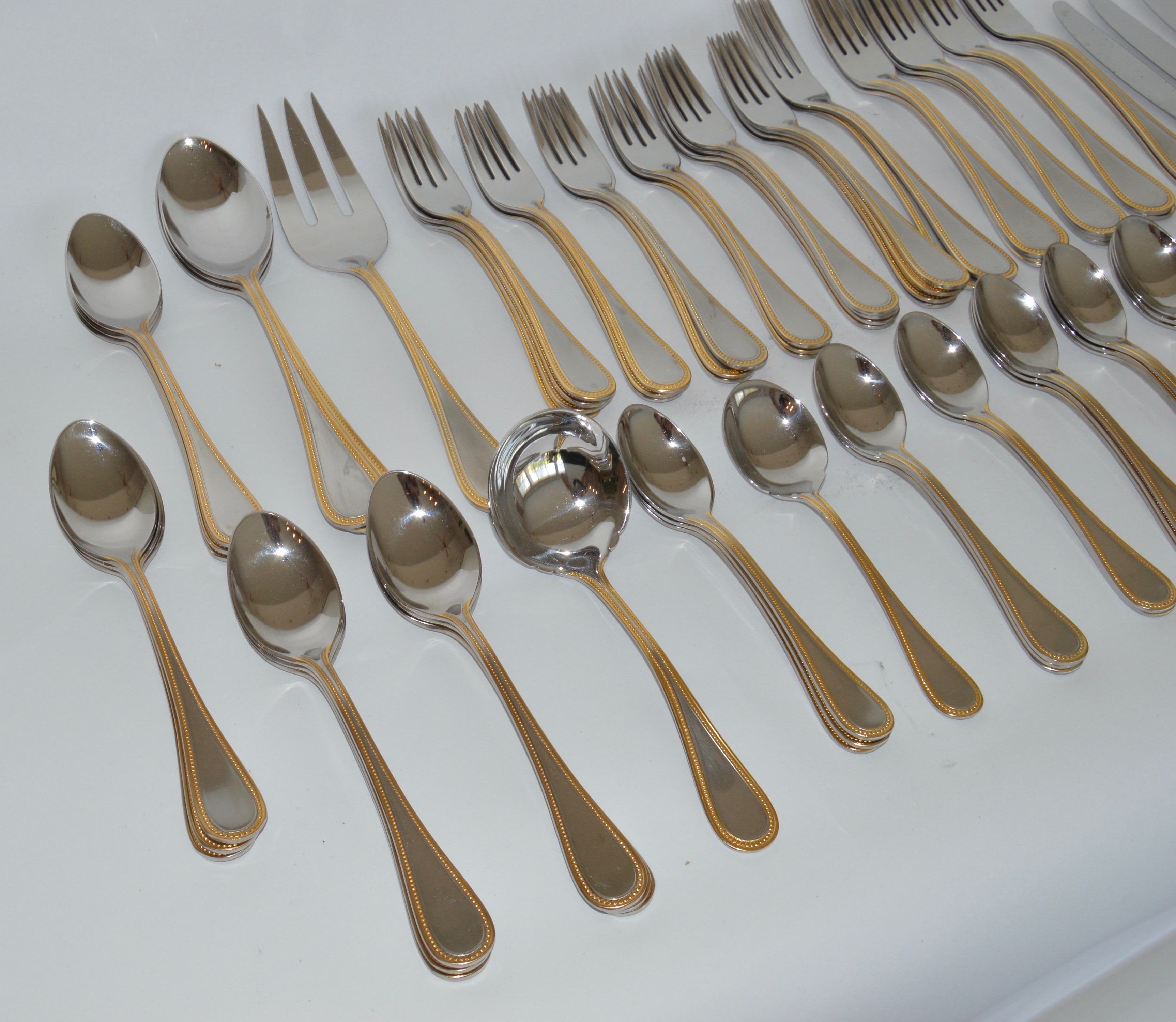 "Beaded Antique Gold" Towle Stainless Flatware