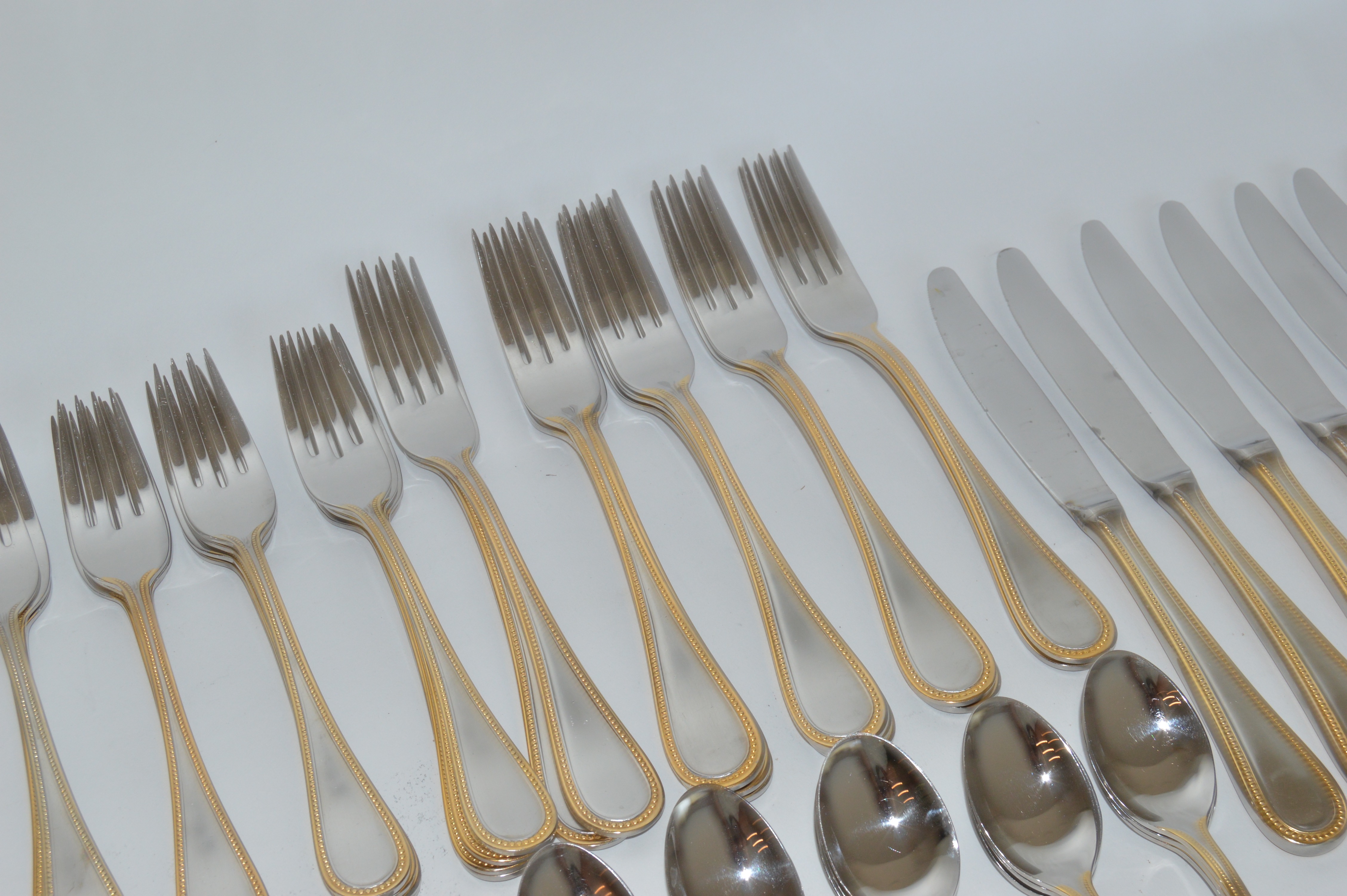 "Beaded Antique Gold" Towle Stainless Flatware