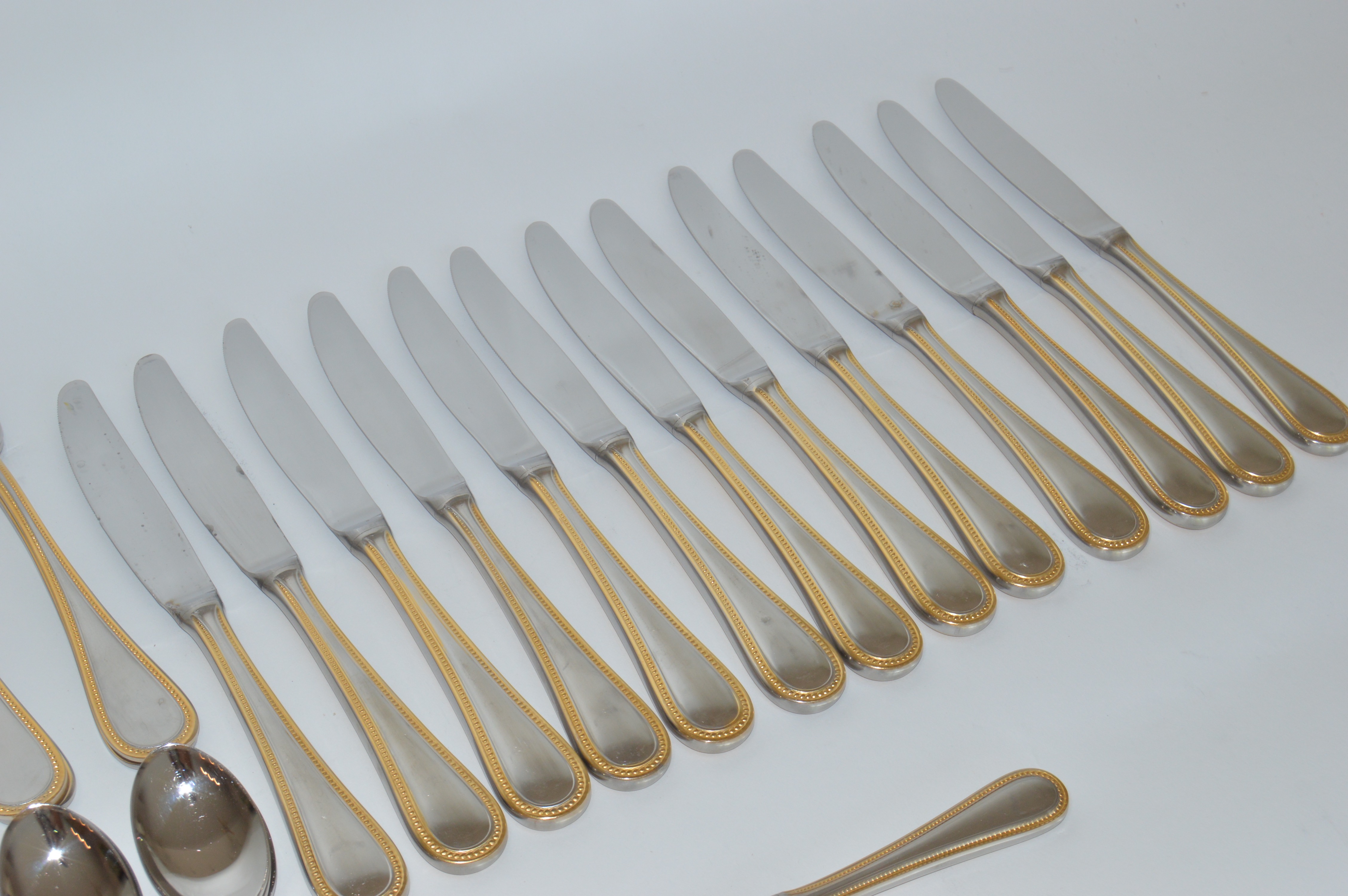 "Beaded Antique Gold" Towle Stainless Flatware