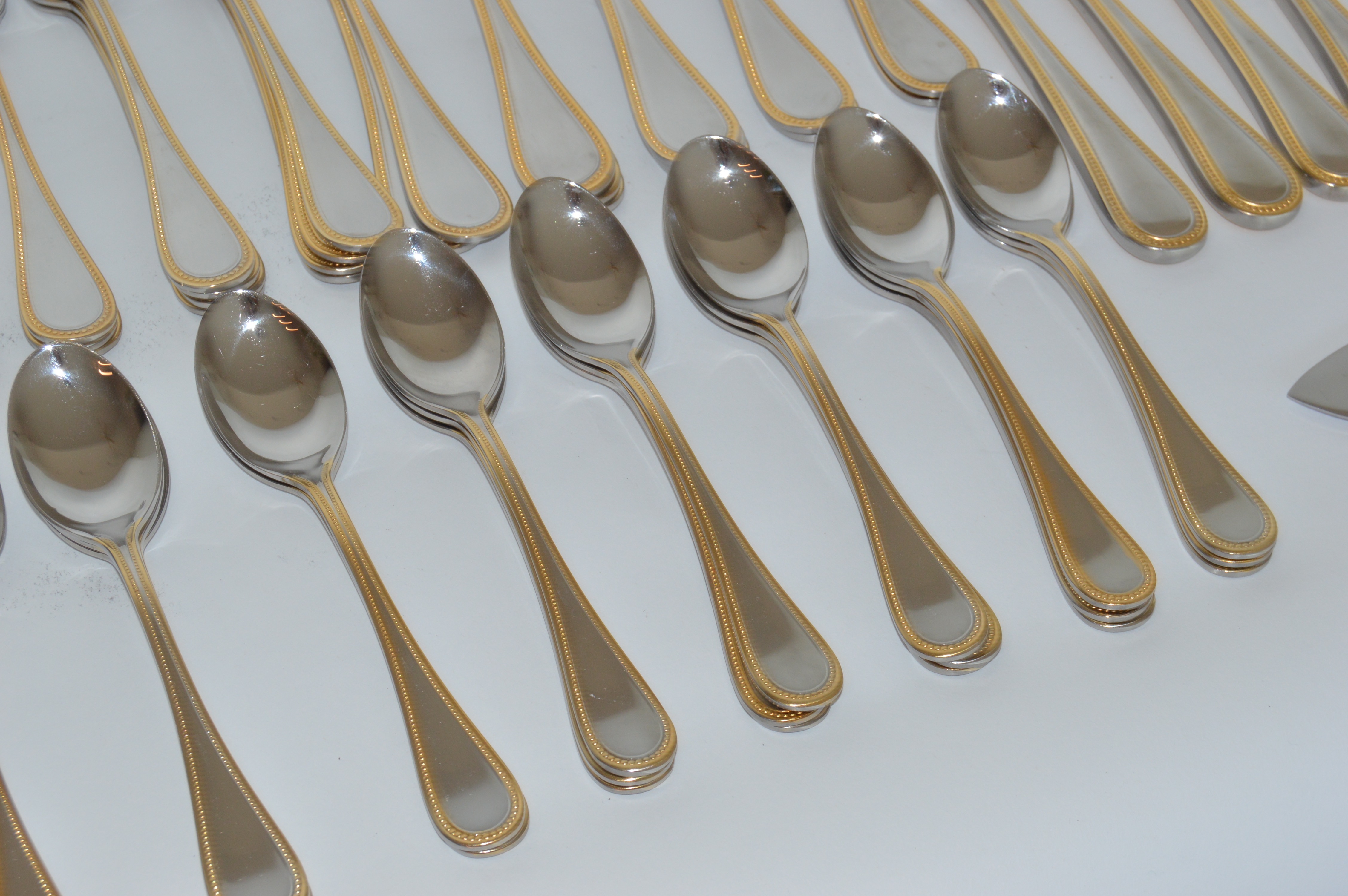 "Beaded Antique Gold" Towle Stainless Flatware