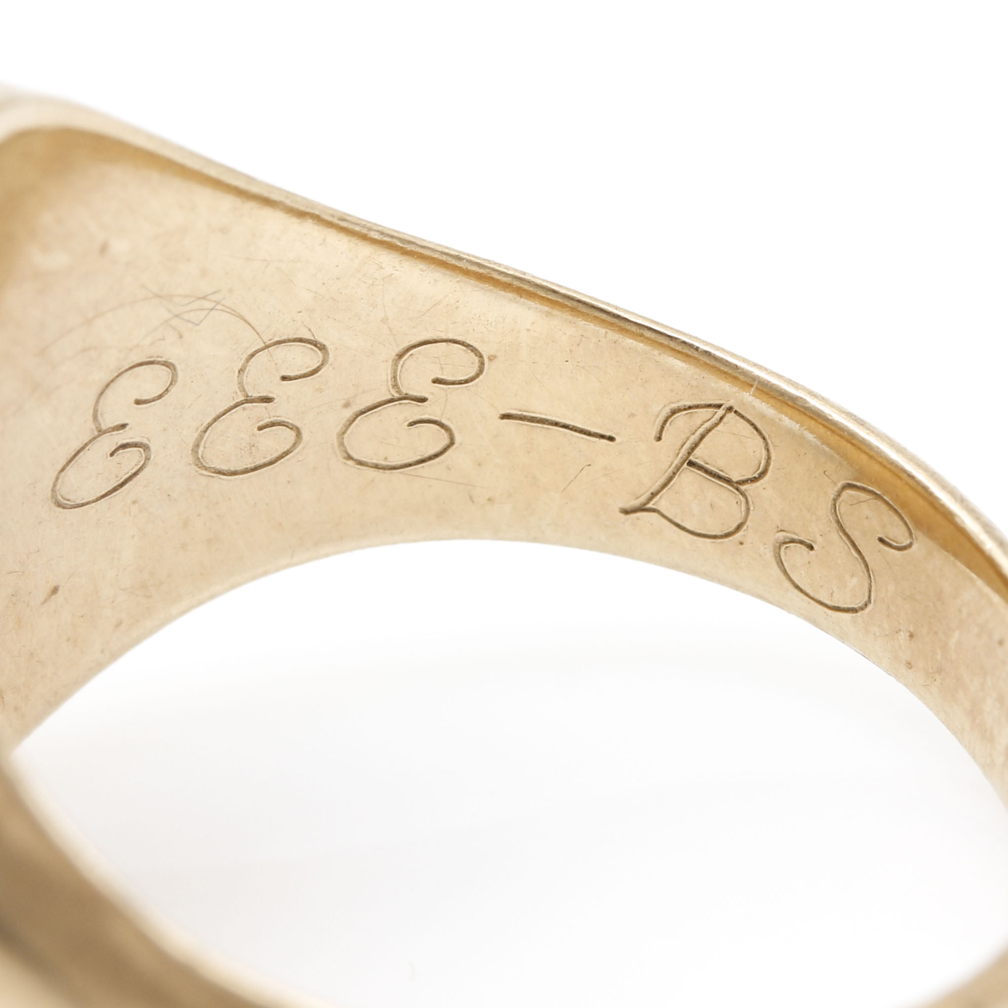 10K Yellow Gold Black Onyx College Ring