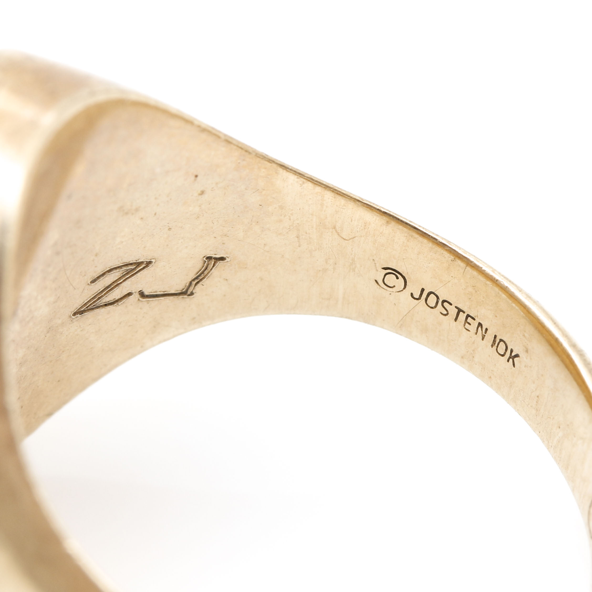 10K Yellow Gold Black Onyx College Ring