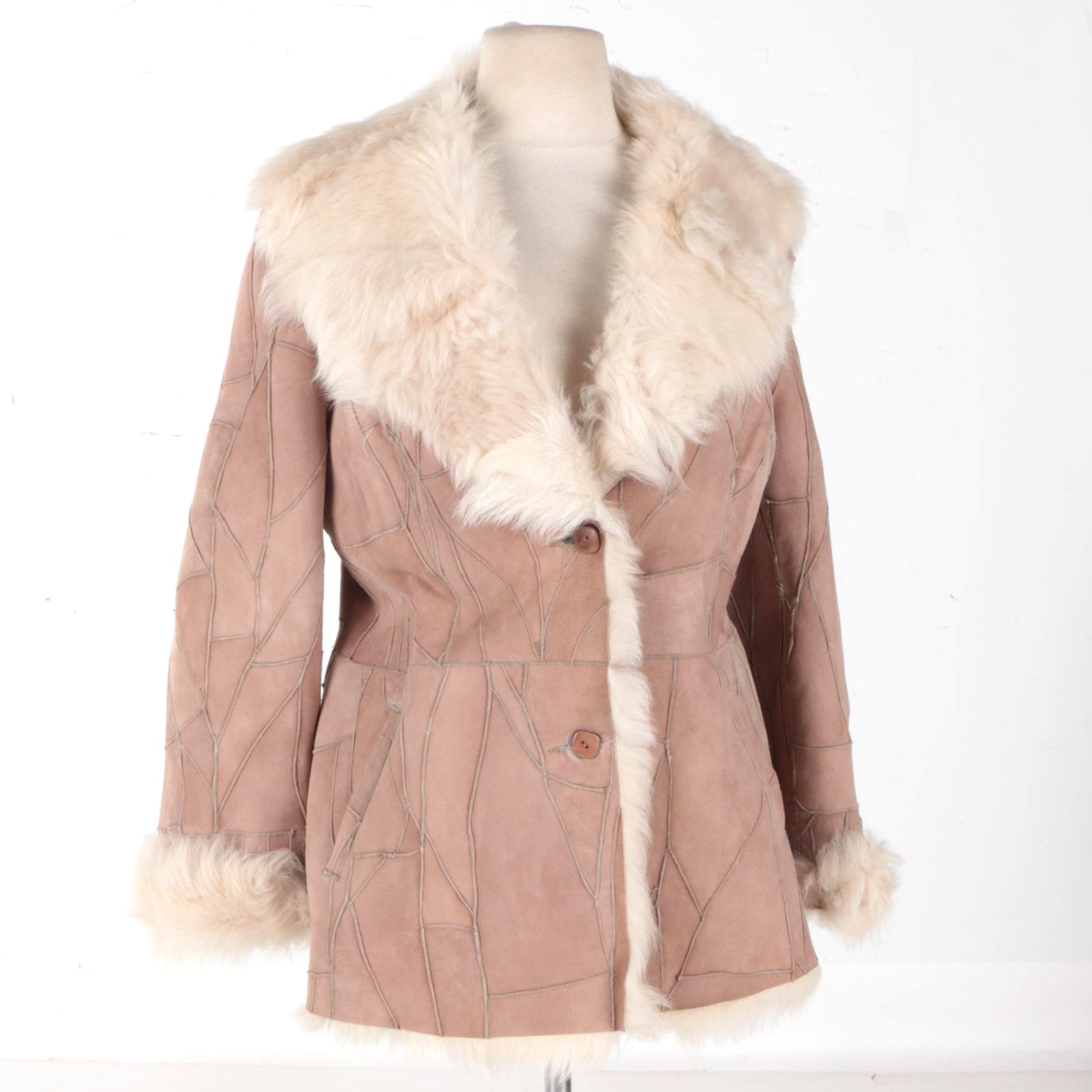 Women's Tan Shearling Jacket