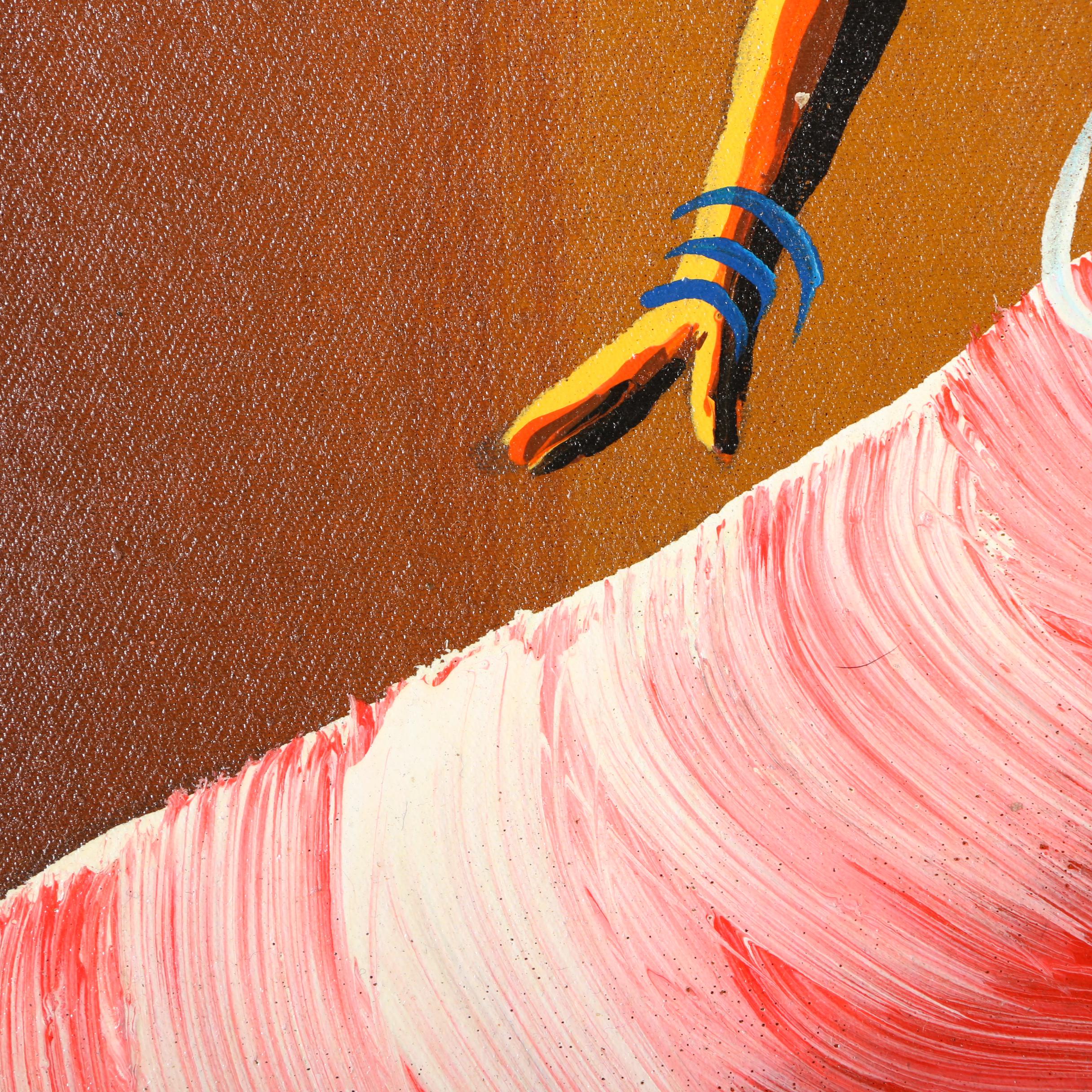 Masor Acrylic Painting of Woman Twirling in Dress