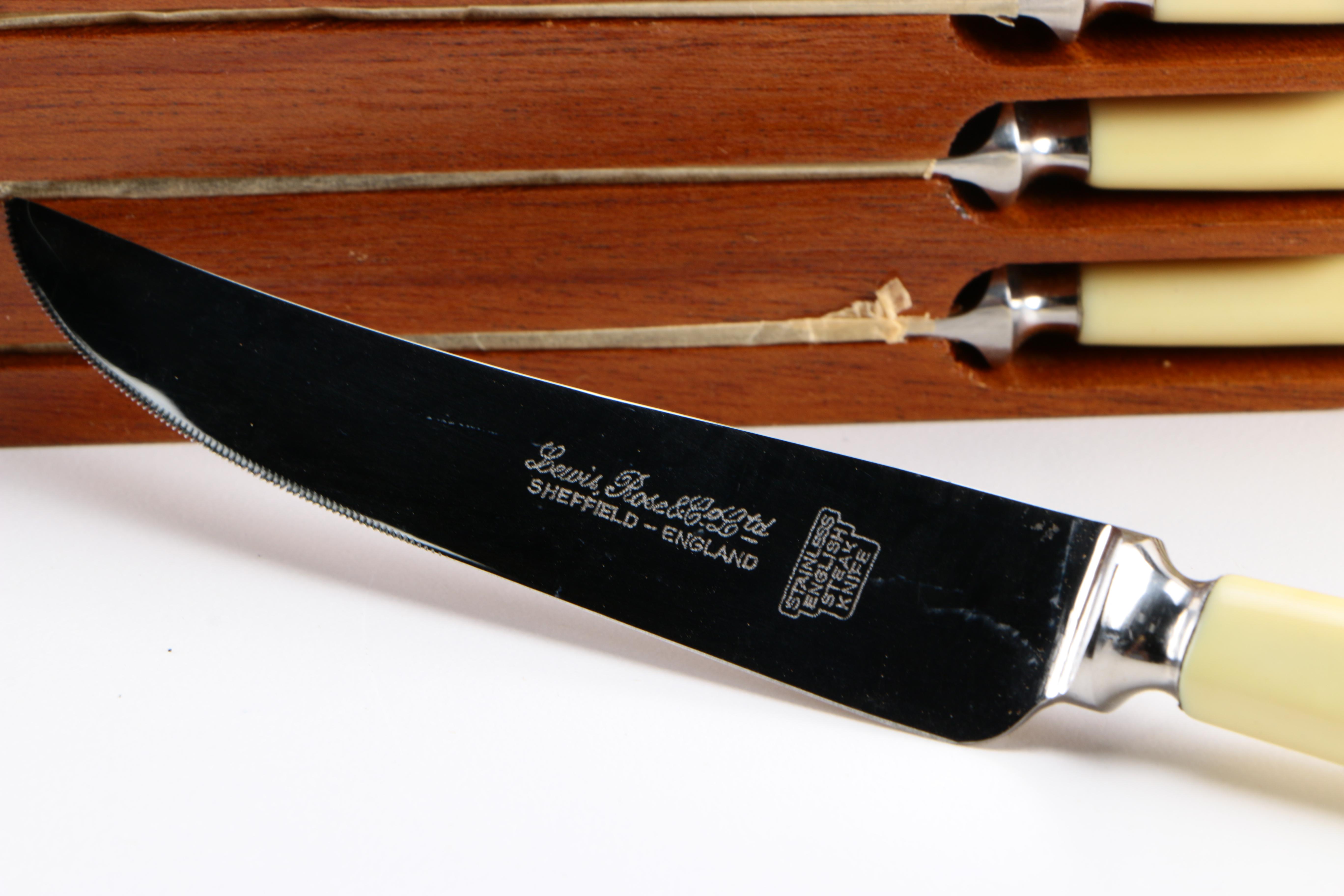 En-Bloc Stainless Steel Sheffield Steak Knives
