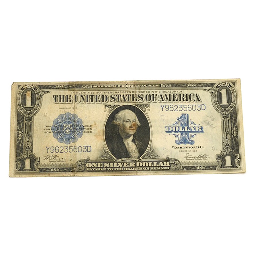 Series 1923 Blue Seal $1 Silver Certificate