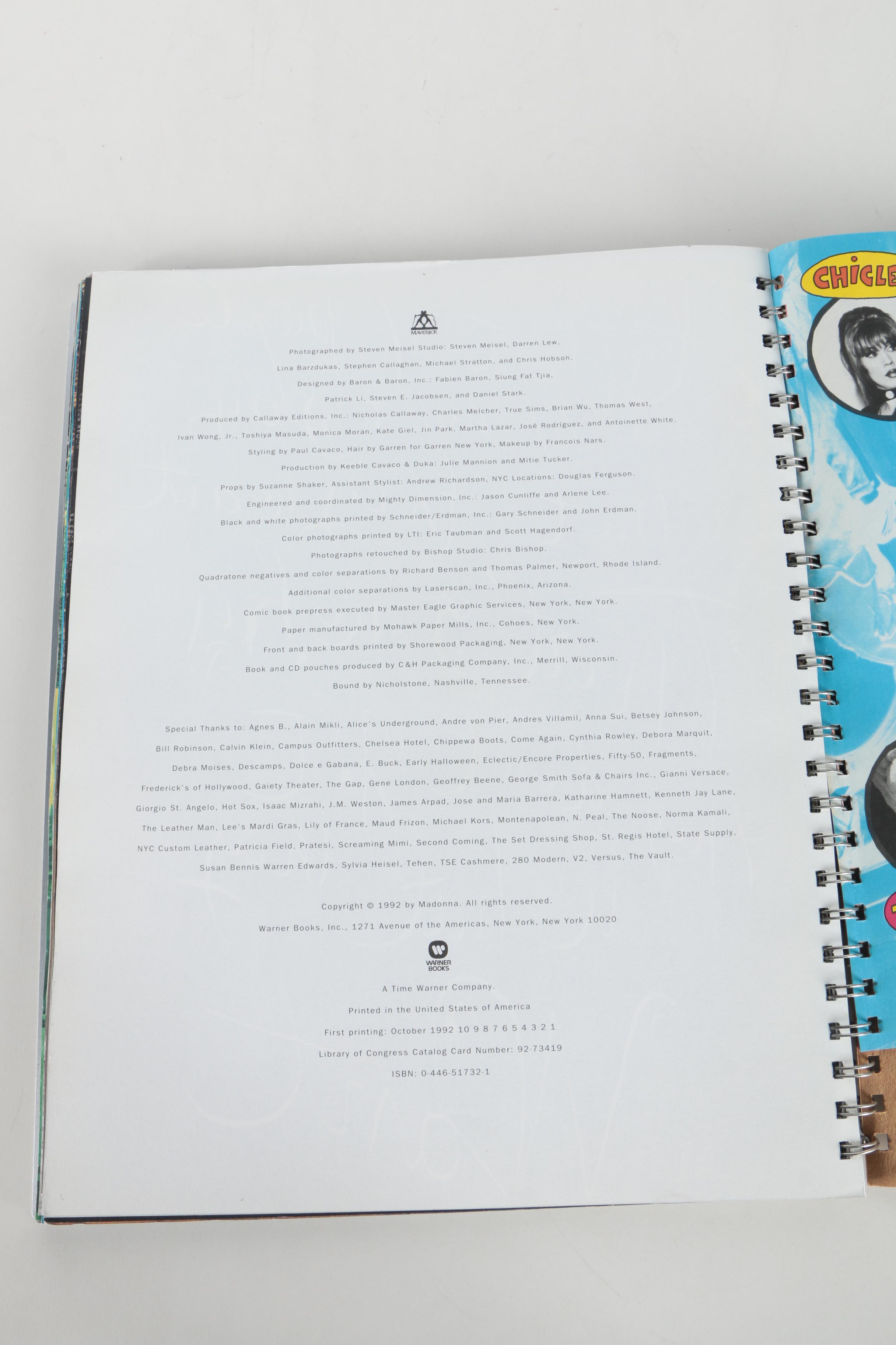 First Edition 1992 "Sex" Photography Book by Madonna