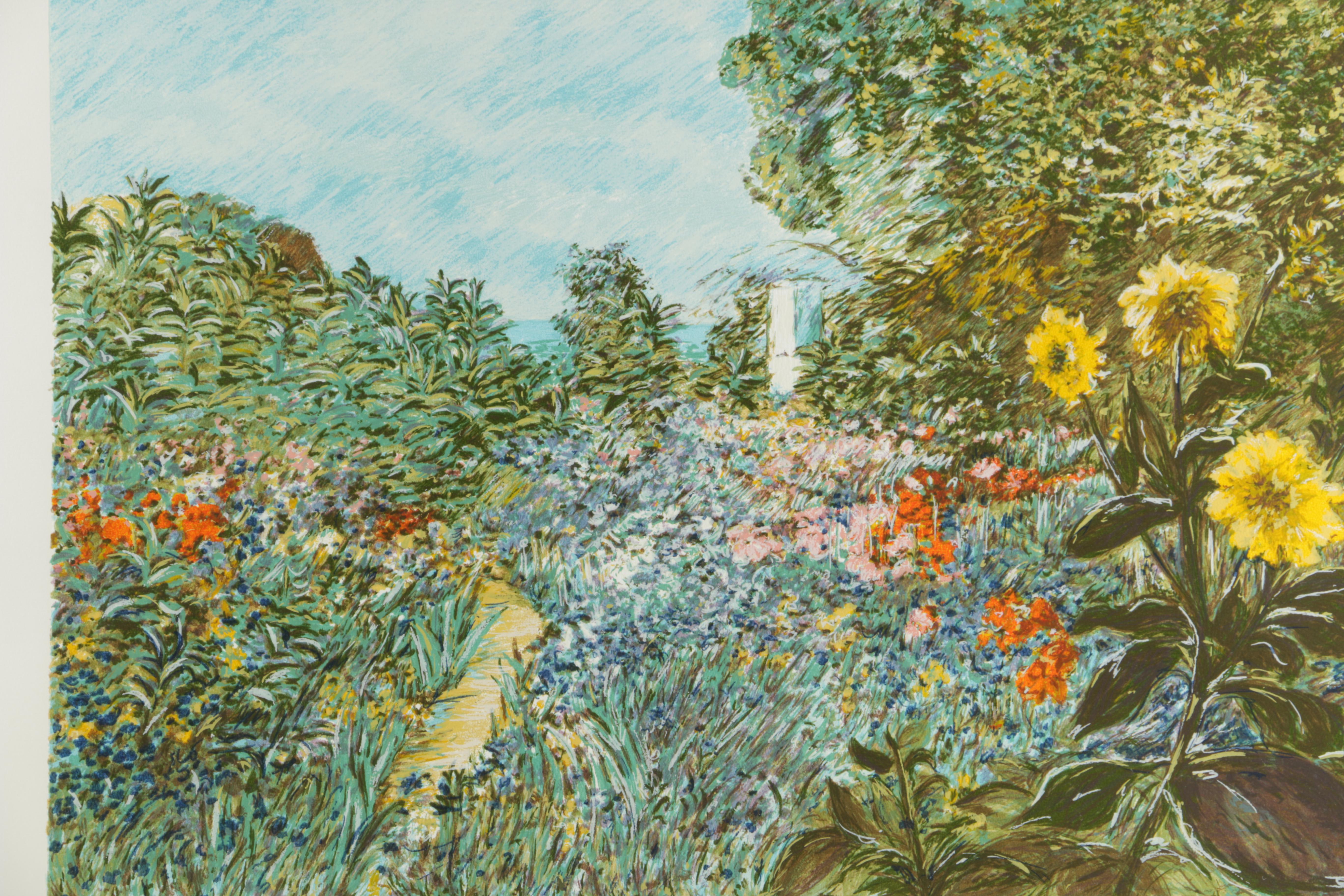 Michele Cascella Limited Edition Serigraph of a Garden