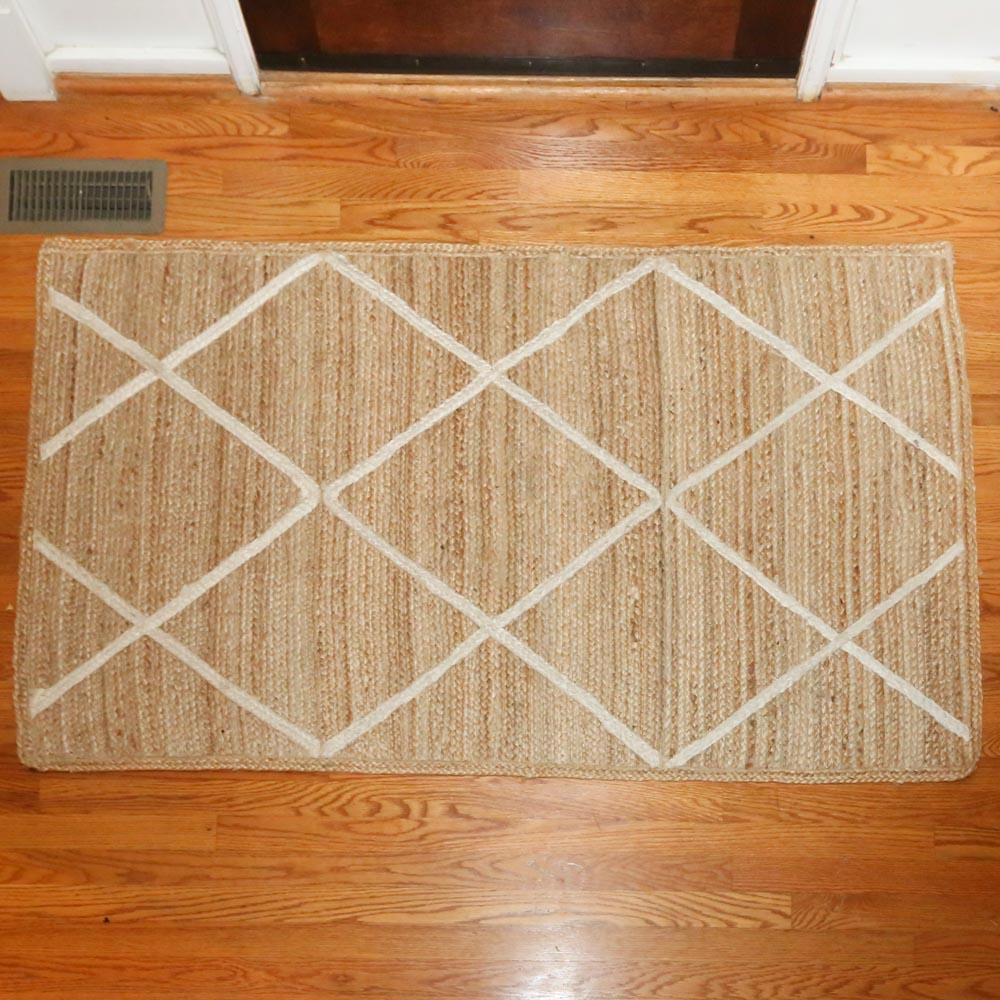 Pottery Barn Jute Lattice Accent Rug