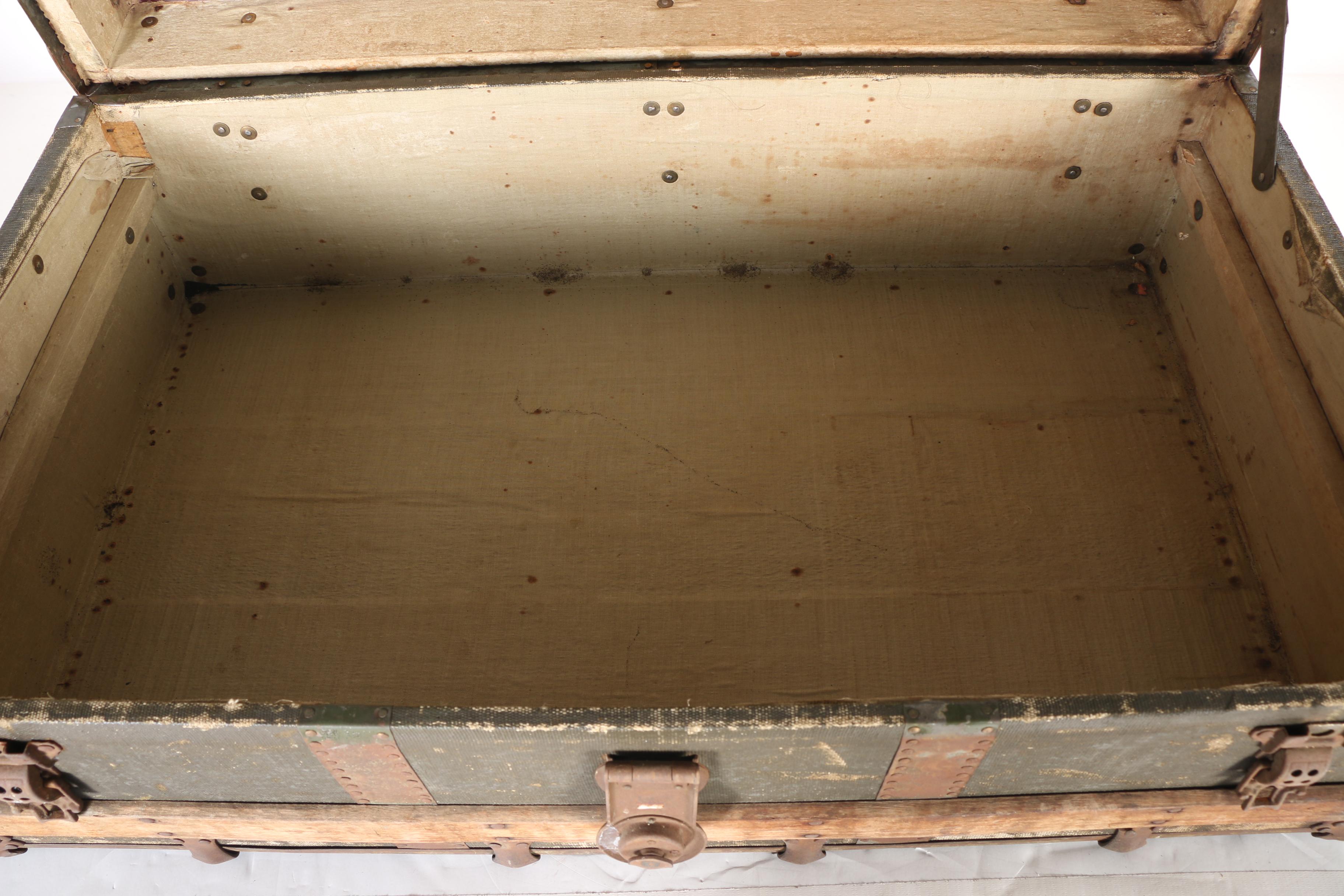 Antique Steamer Trunk by A.E. Meek Trunk & Bag Company