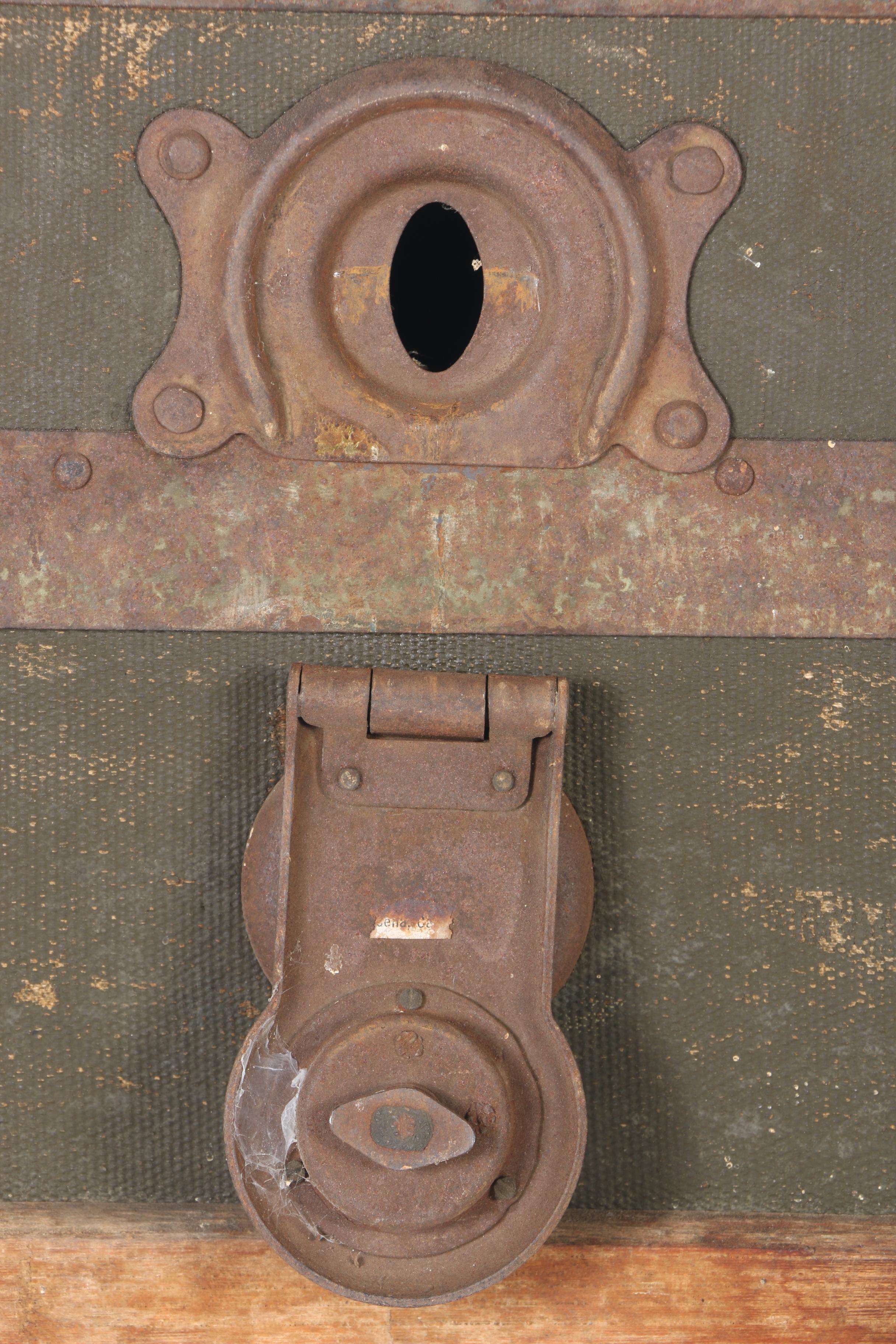 Antique Steamer Trunk by A.E. Meek Trunk & Bag Company