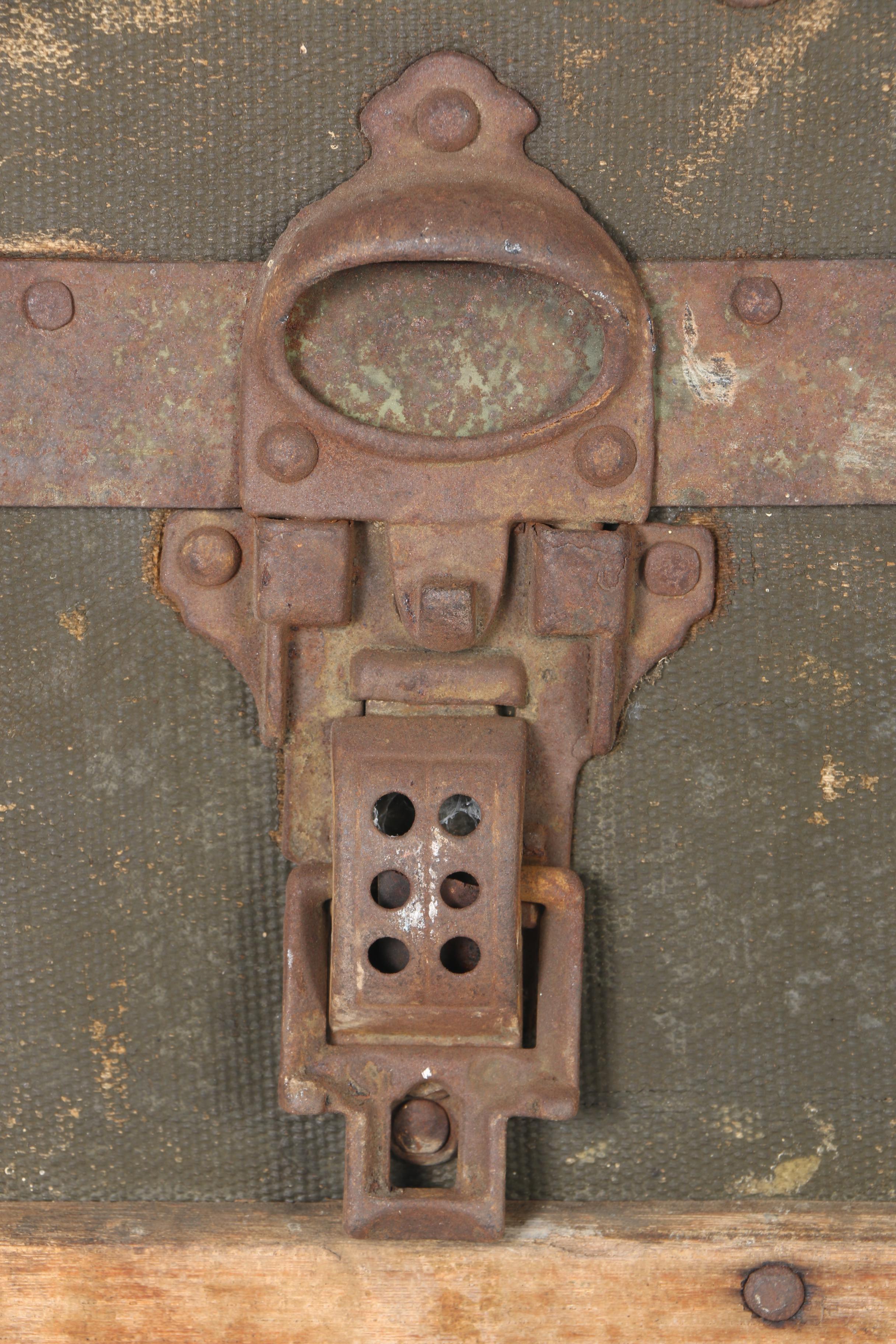 Antique Steamer Trunk by A.E. Meek Trunk & Bag Company