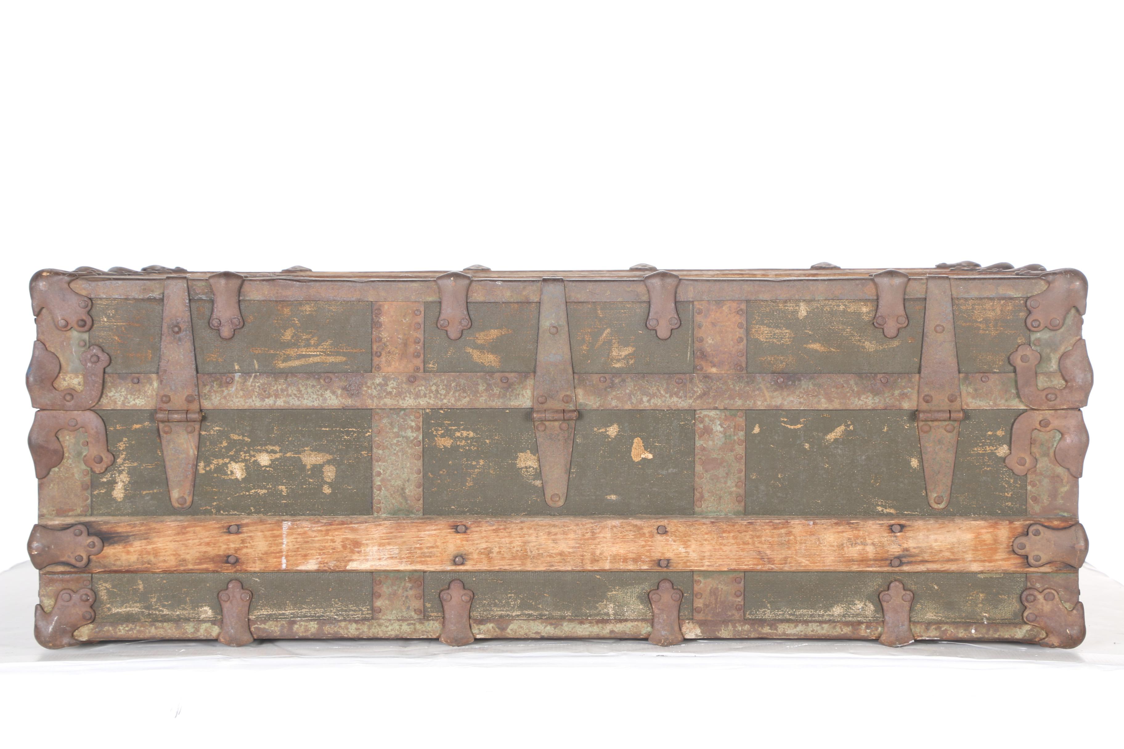 Antique Steamer Trunk by A.E. Meek Trunk & Bag Company