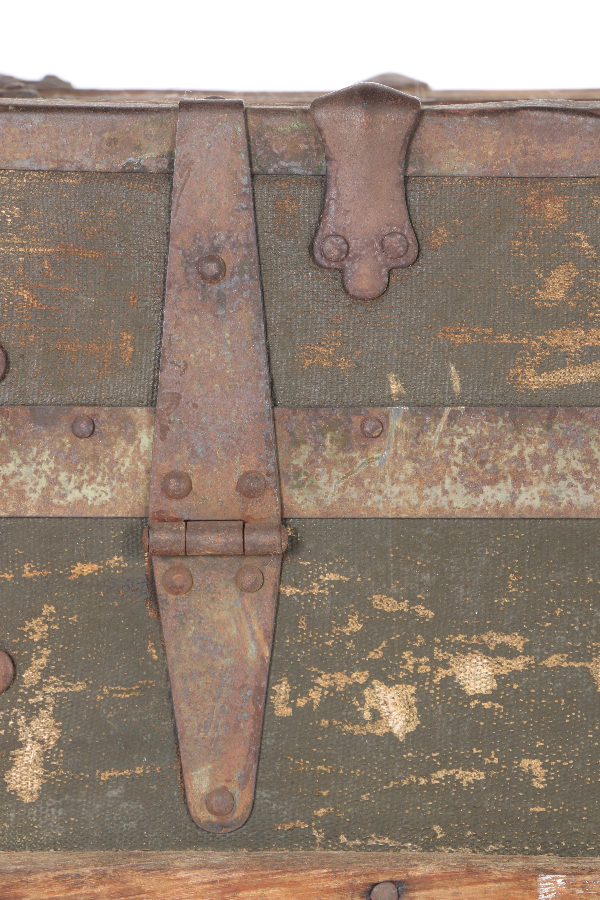 Antique Steamer Trunk by A.E. Meek Trunk & Bag Company