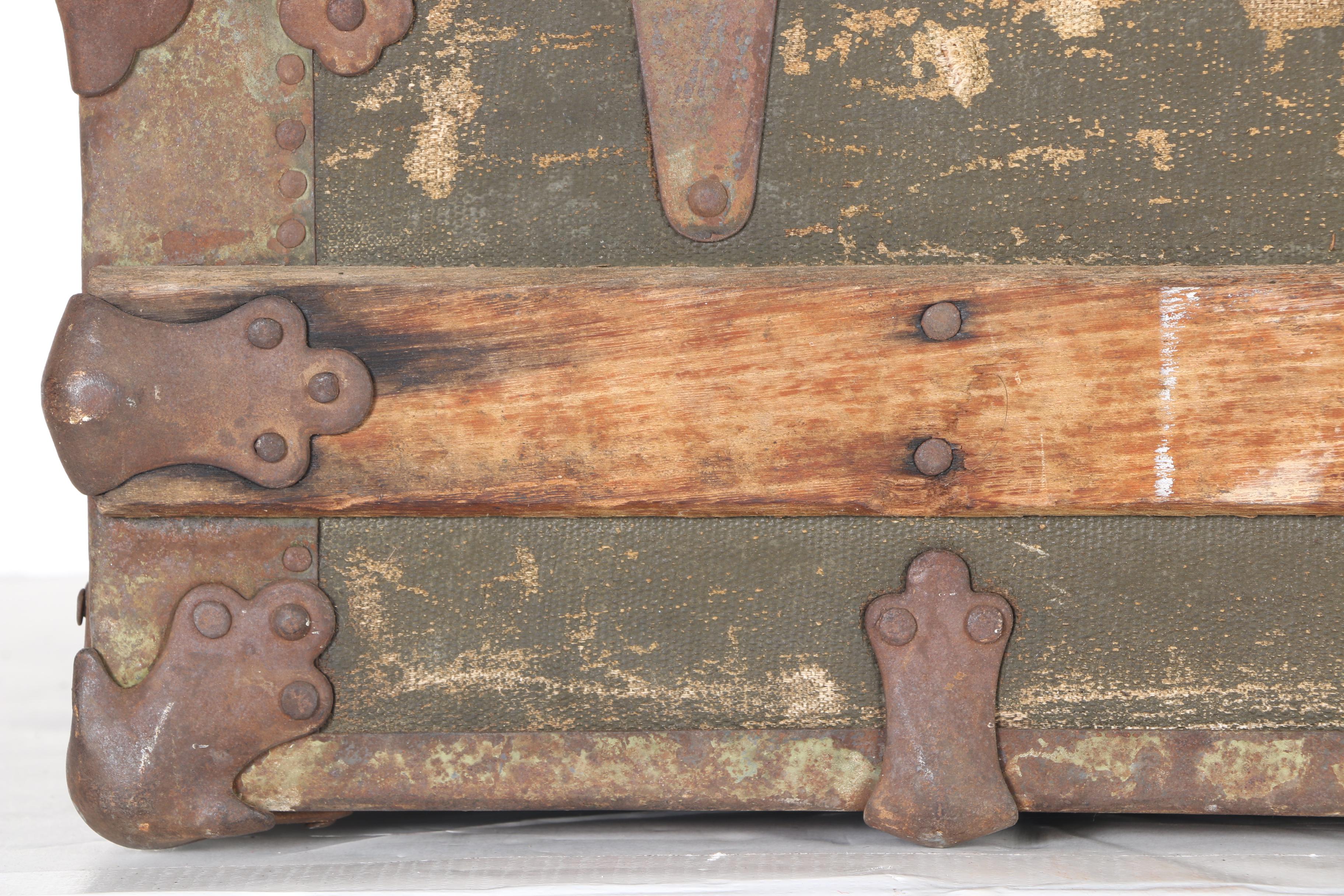 Antique Steamer Trunk by A.E. Meek Trunk & Bag Company