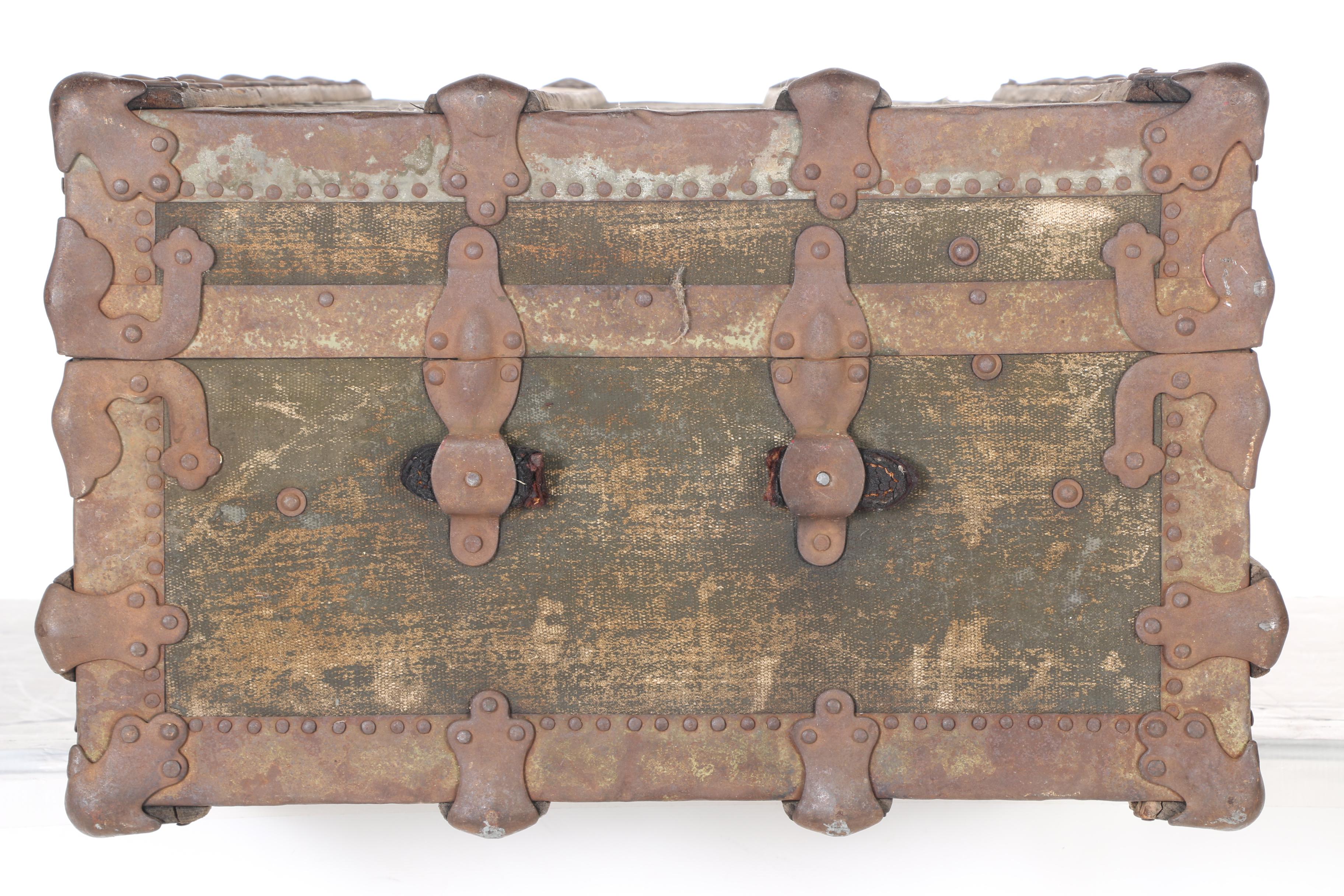 Antique Steamer Trunk by A.E. Meek Trunk & Bag Company