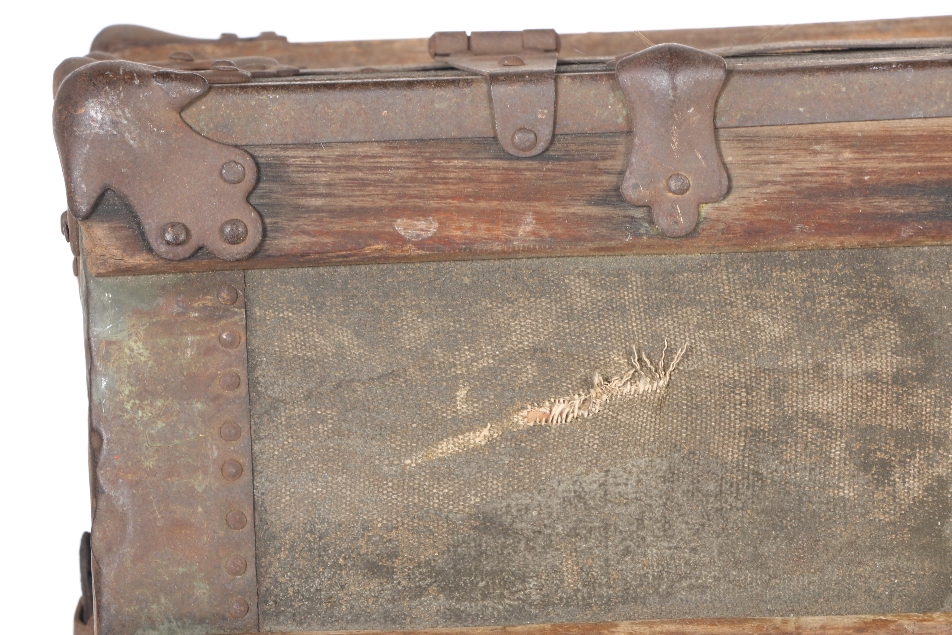 Antique Steamer Trunk by A.E. Meek Trunk & Bag Company