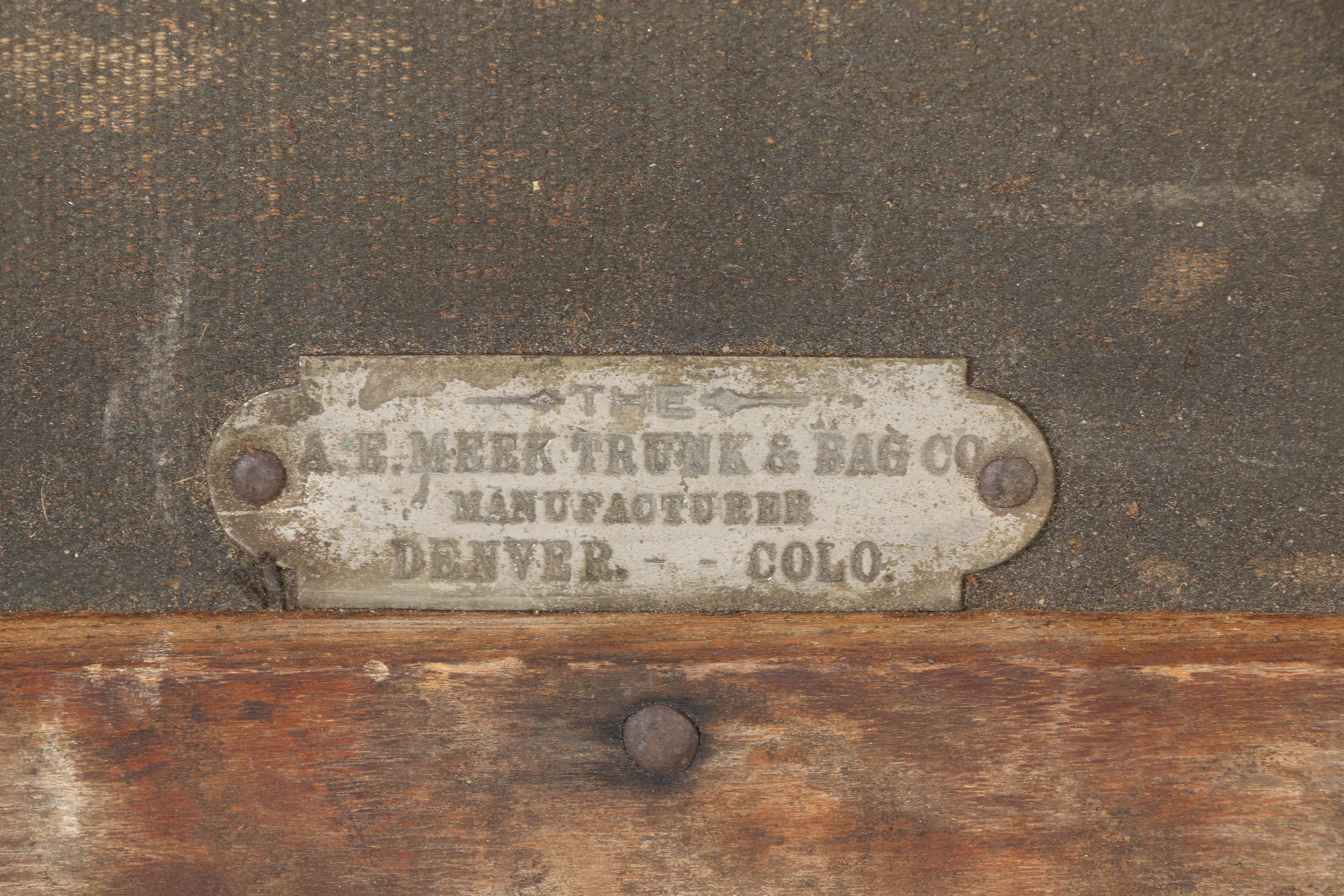 Antique Steamer Trunk by A.E. Meek Trunk & Bag Company