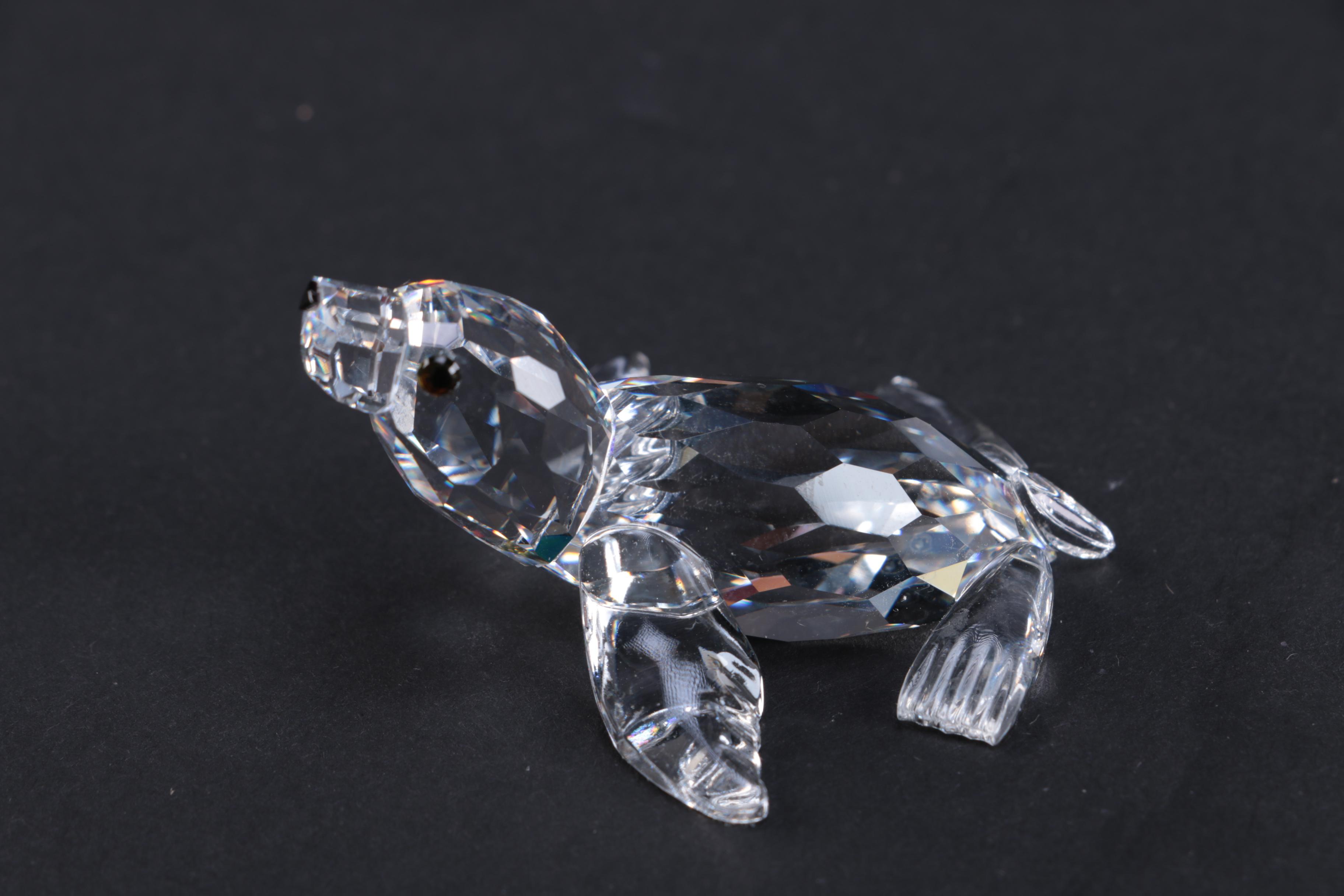 Collection of CrystalPaperweights Including Swarovski