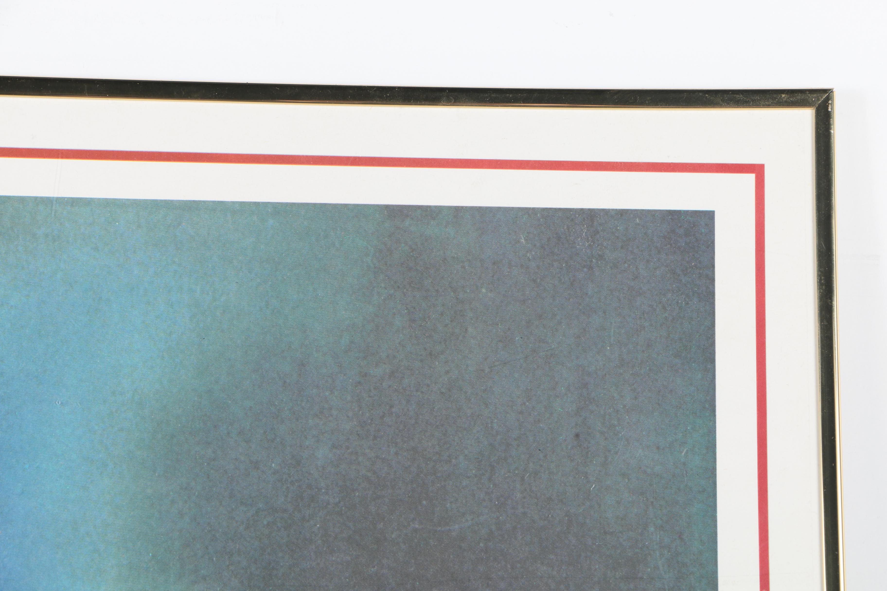 Framed Reproduction German-Language Zeppelin Poster