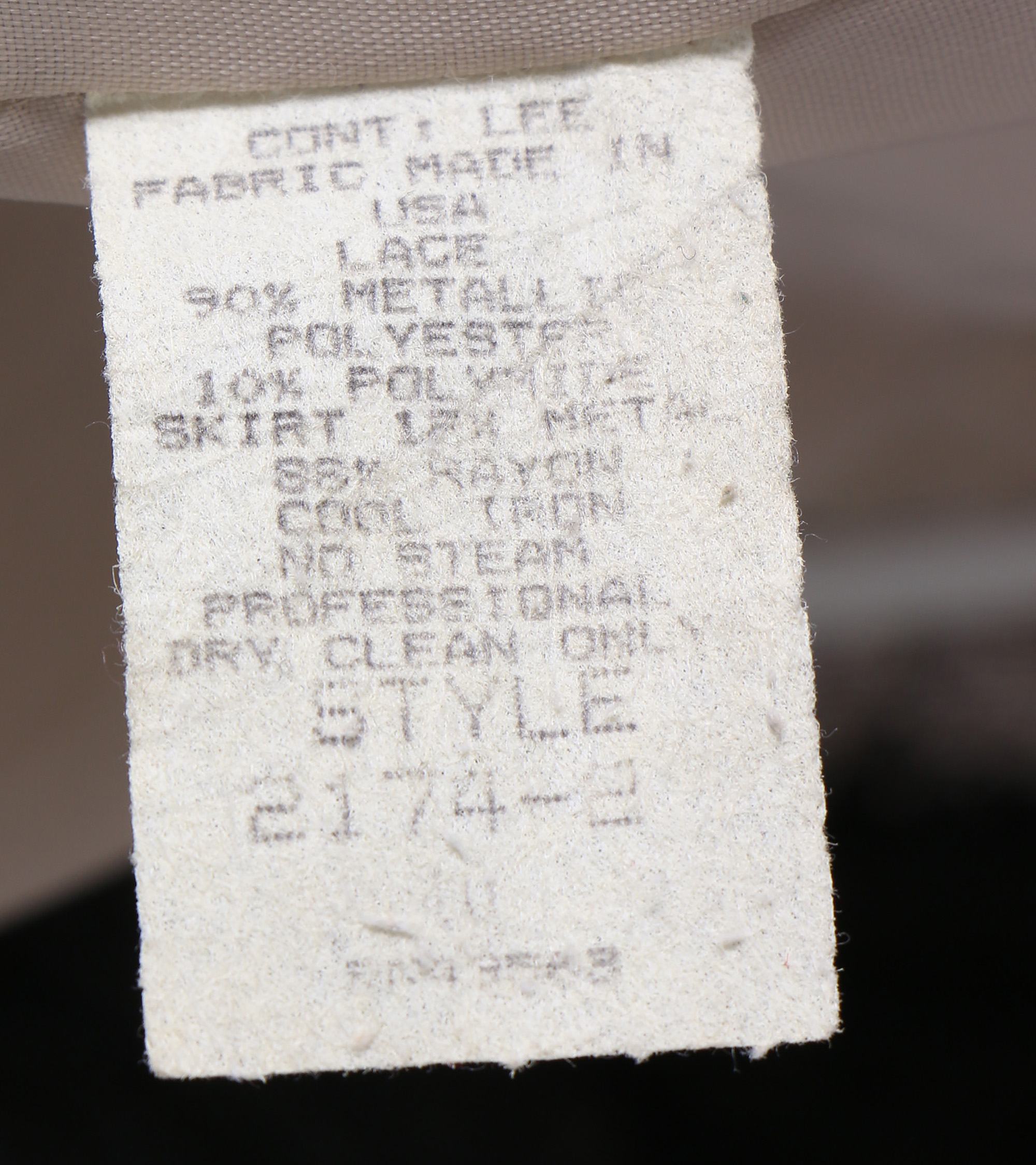 Vintage Victor Costa Metallic Off-the-Shoulder Gown