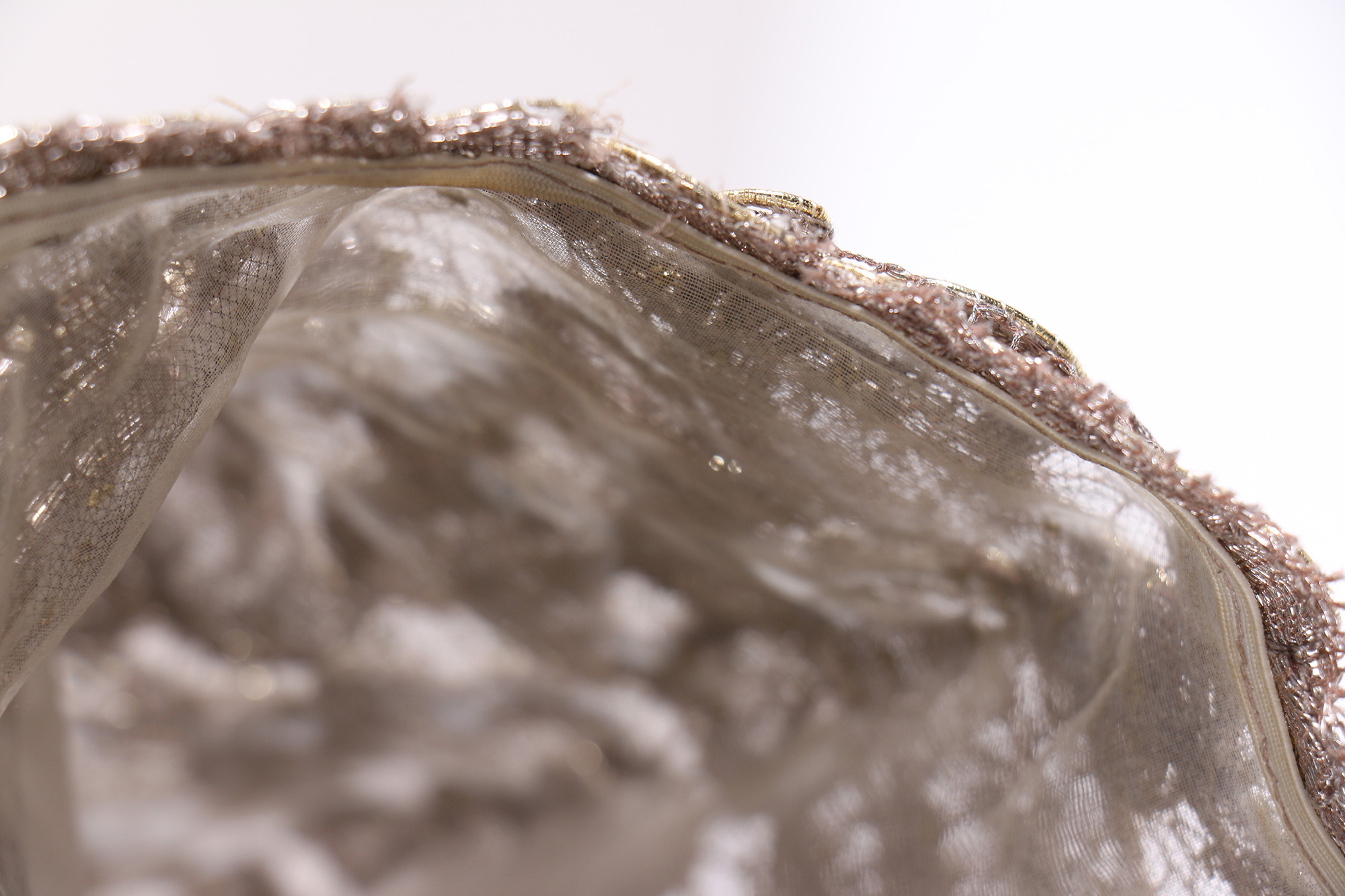 Vintage Victor Costa Metallic Off-the-Shoulder Gown