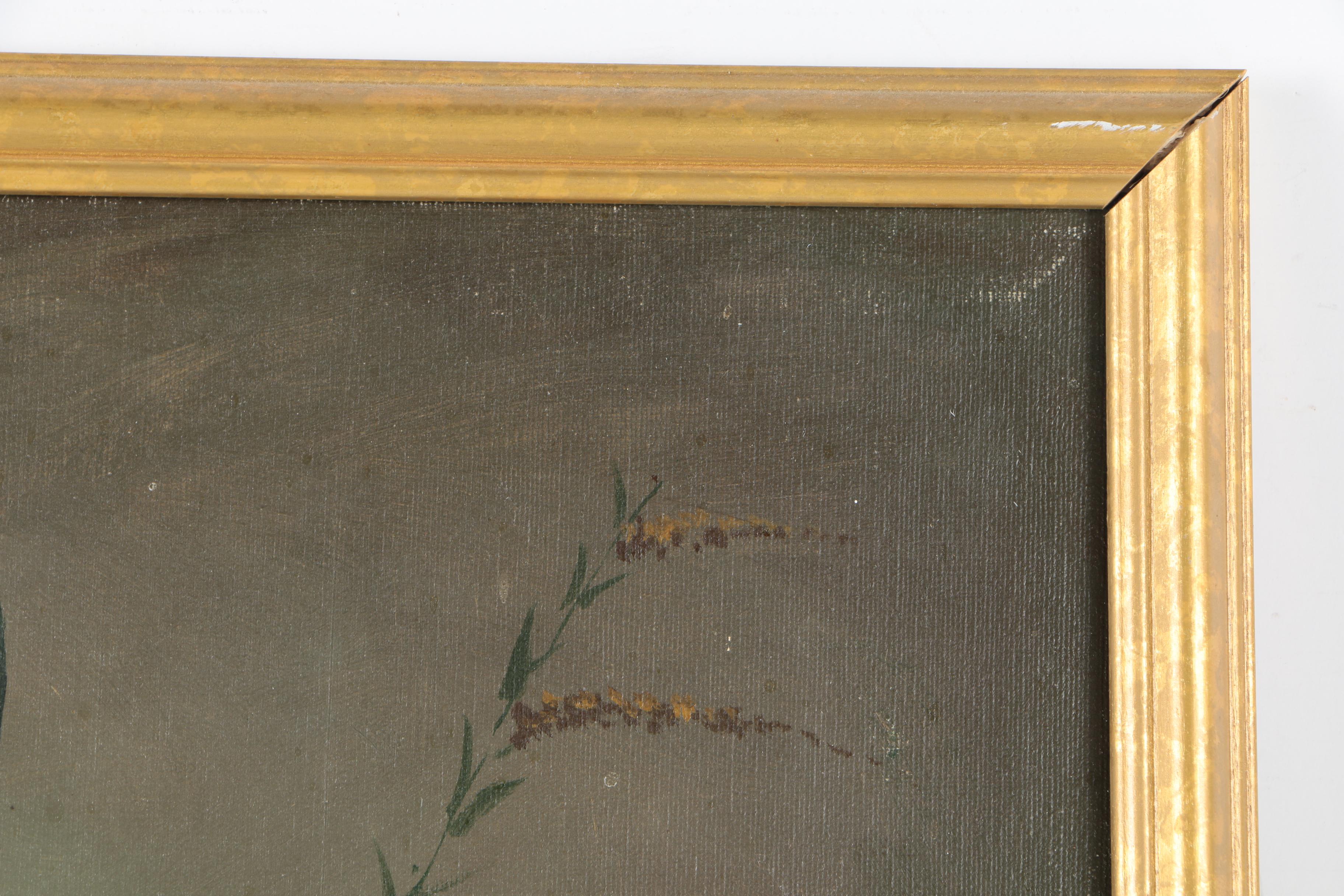 Contemporary Oil on Canvas Floral Life Painting