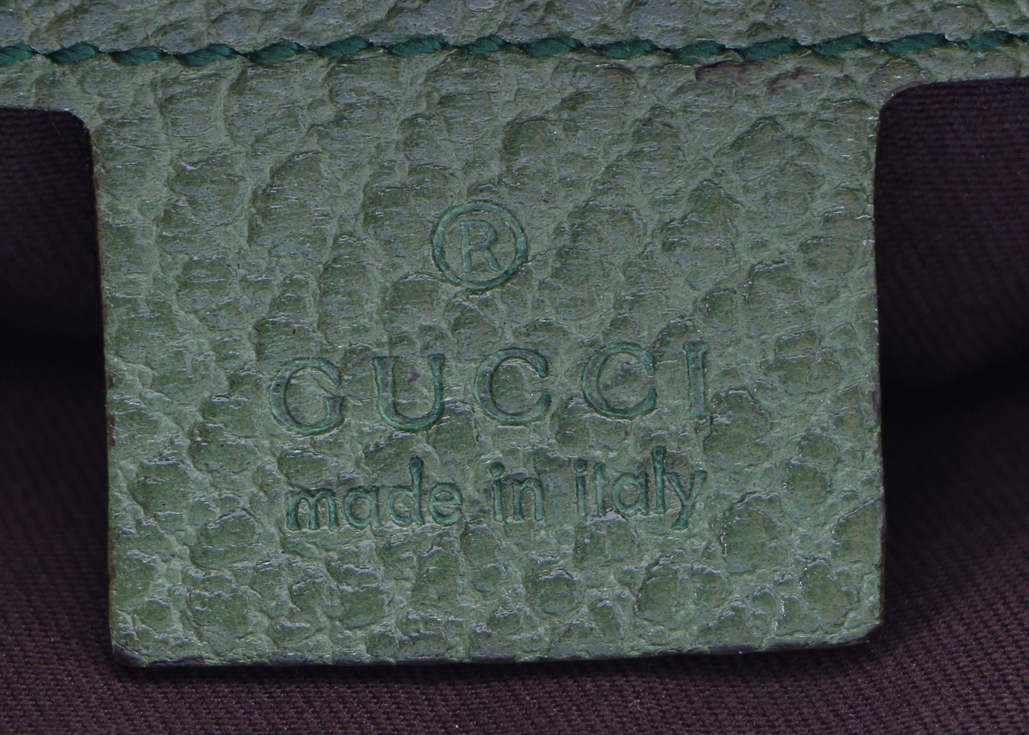 Gucci Green Pebbled Leather Handbag