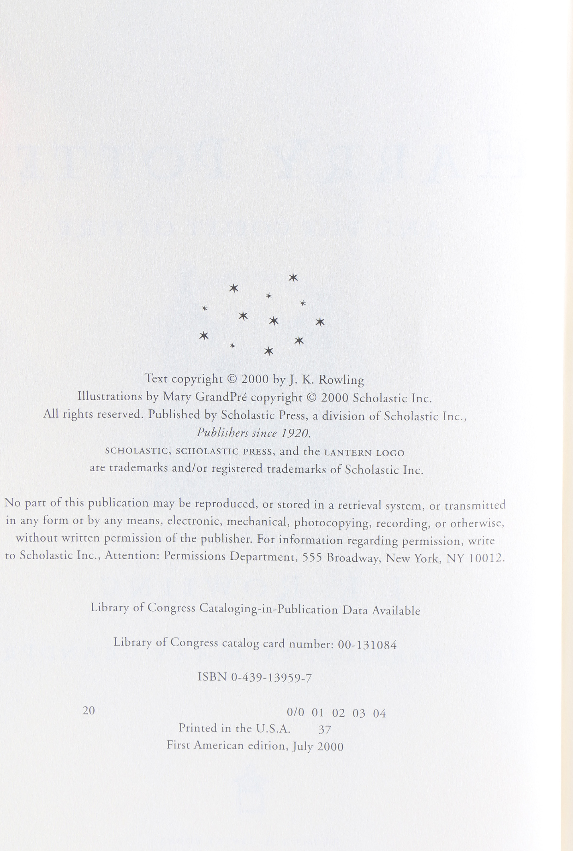 Complete "Harry Potter" Series Including First Editions