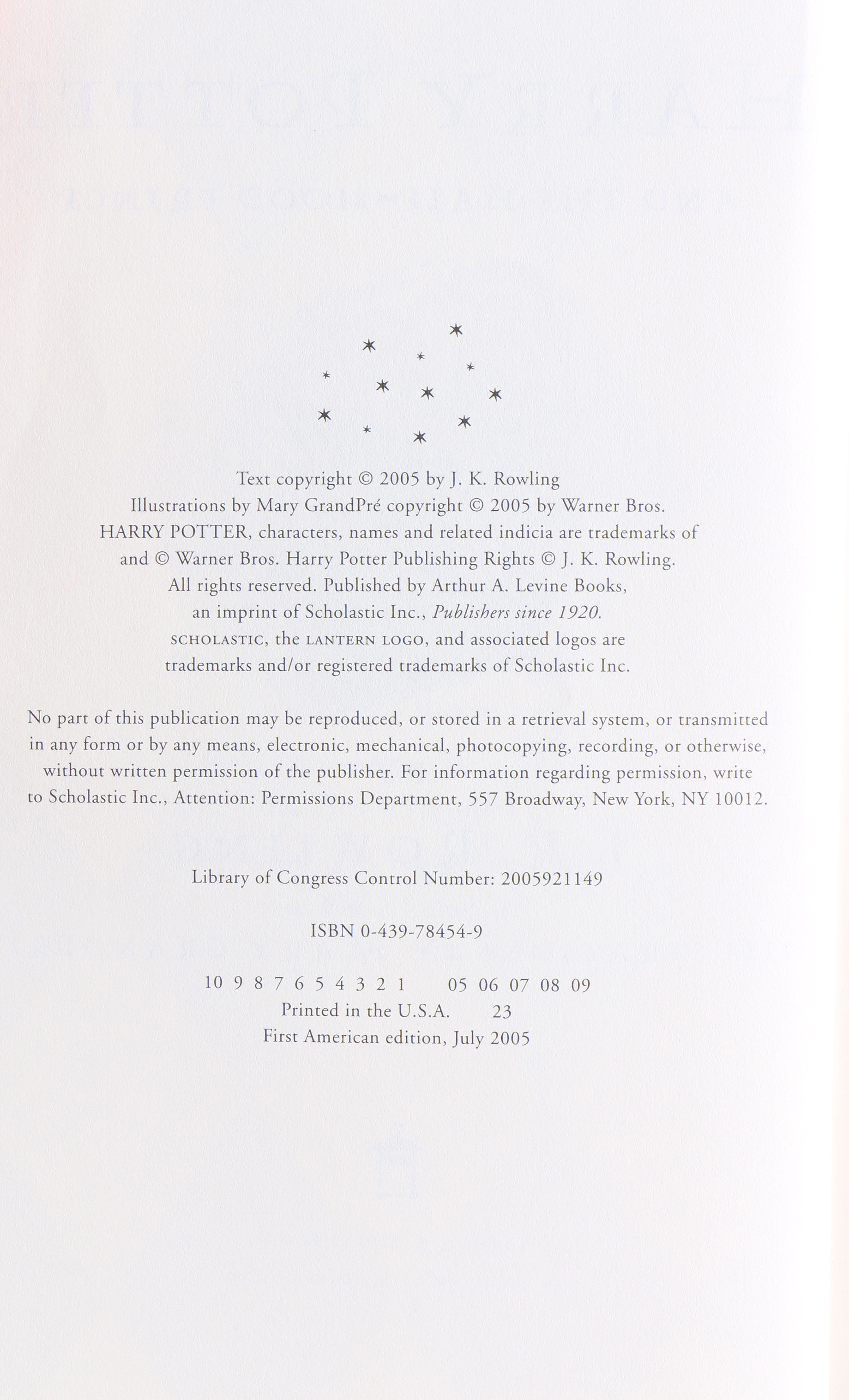 Complete "Harry Potter" Series Including First Editions