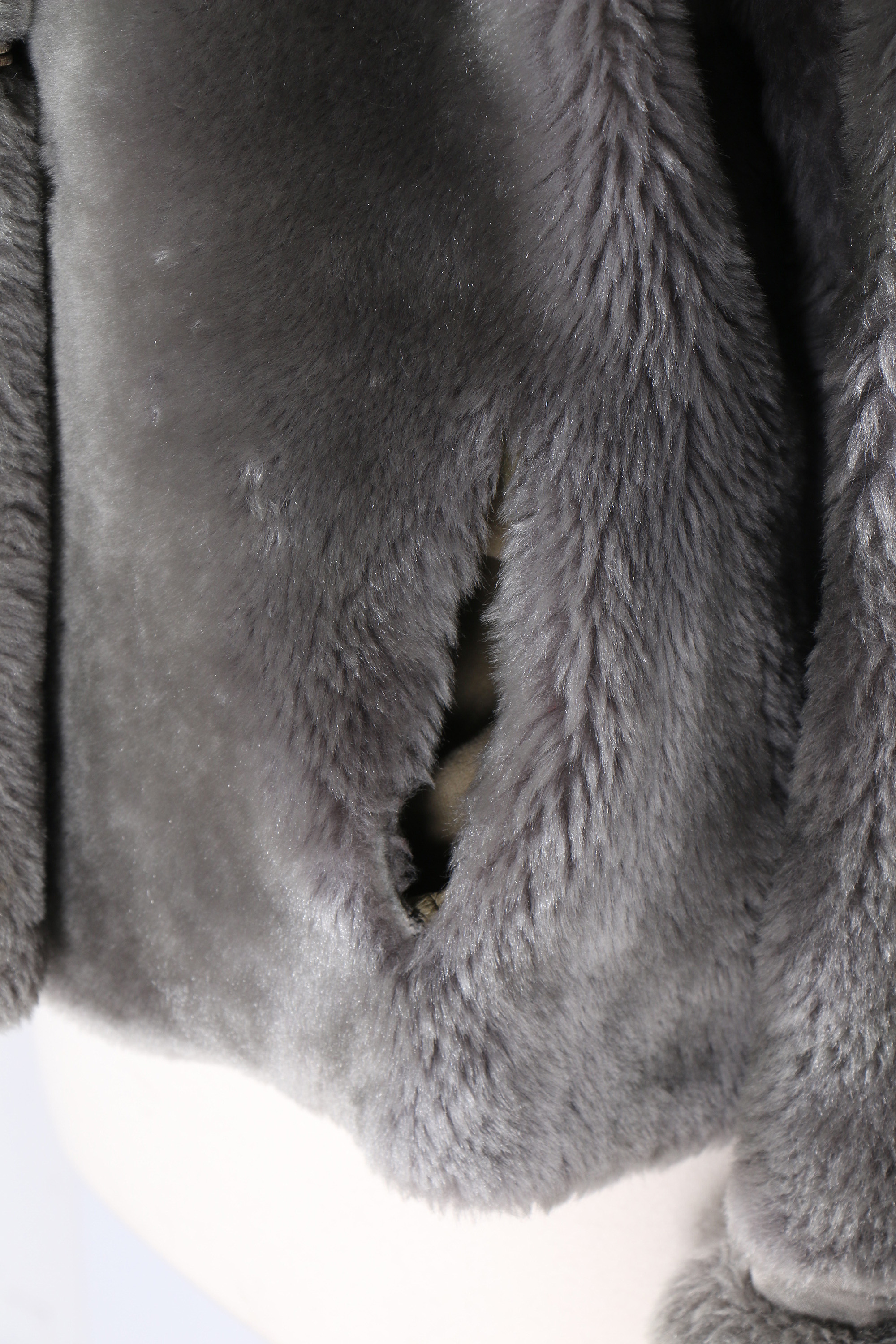 Women's Vintage Faux Fur Jacket and Leather Gloves