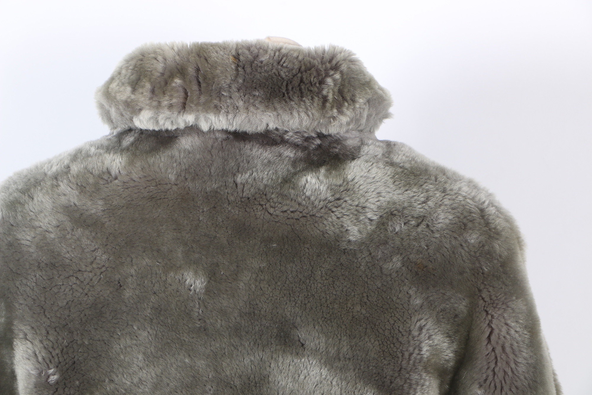 Women's Vintage Faux Fur Jacket and Leather Gloves