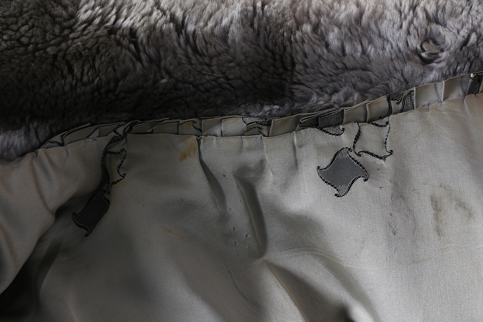 Women's Vintage Faux Fur Jacket and Leather Gloves